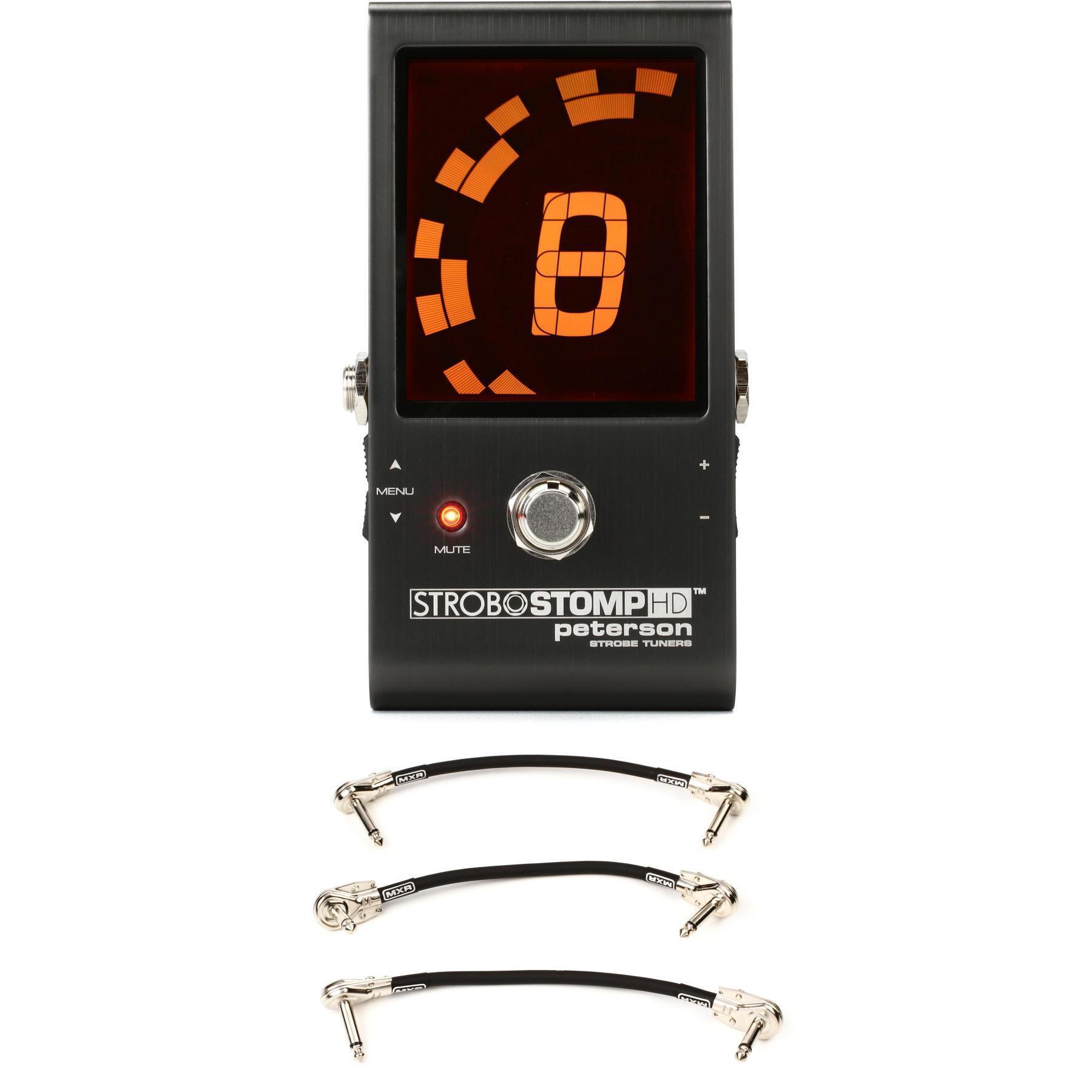 Peterson StroboStomp HD Pedal Tuner with 3 Patch Cables | Sweetwater