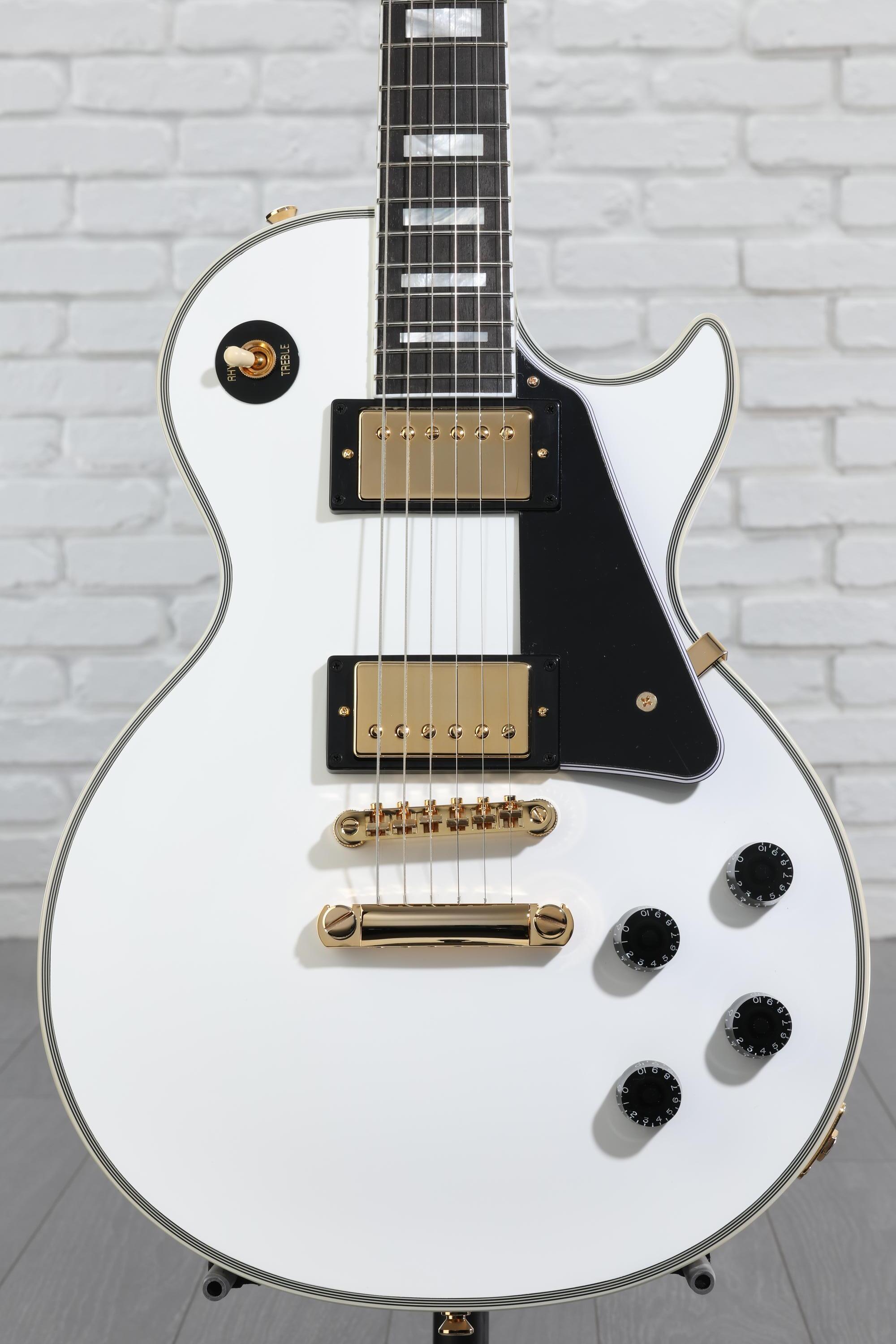 Epiphone Les Paul Custom ホワイト Amazon.com: Epiphone Les Paul Custom, Alpine White with Gold