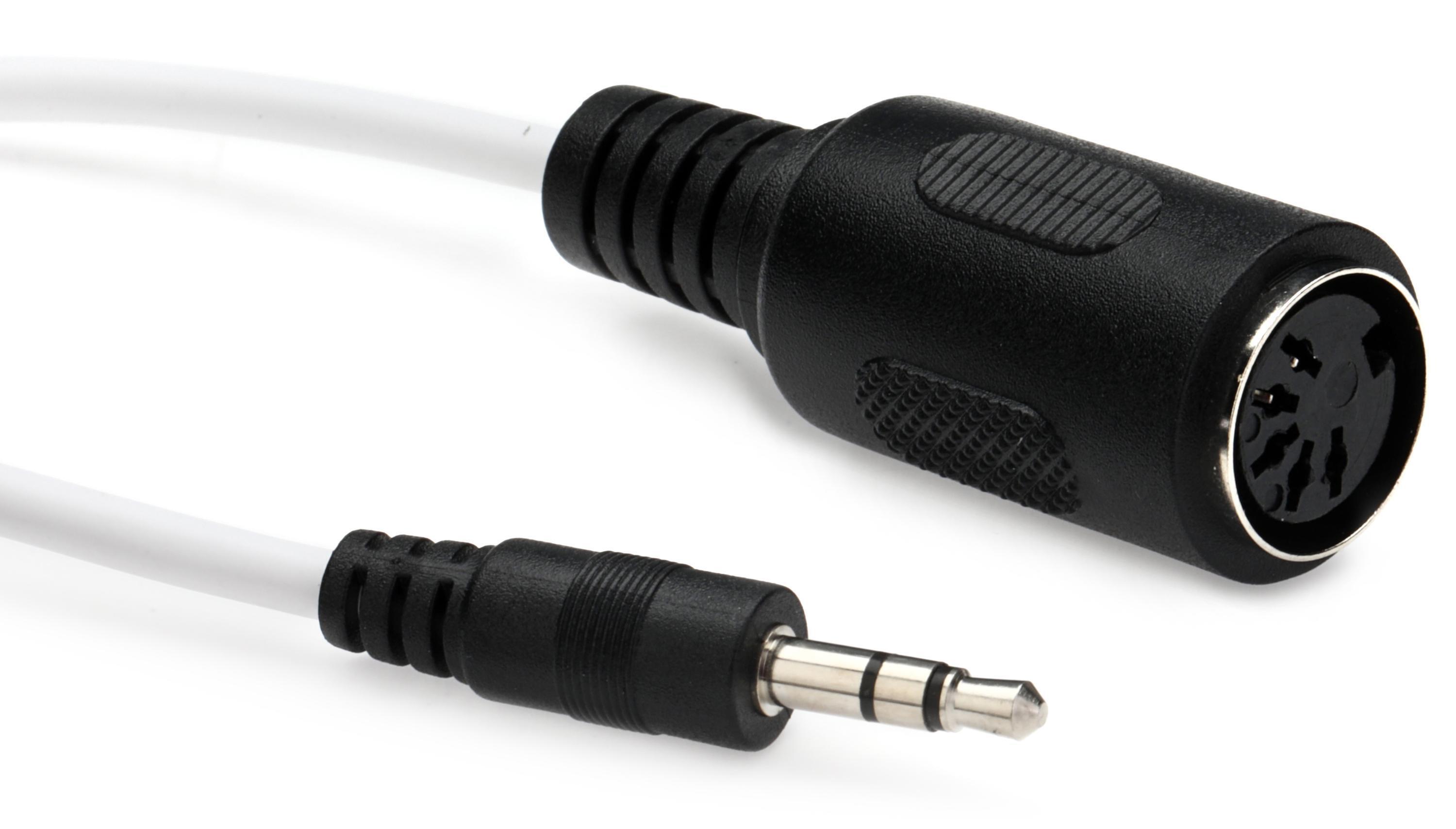 1010music MIDI Adapter - Type B 3.5mm TRS Male to Female 5-pin DIN