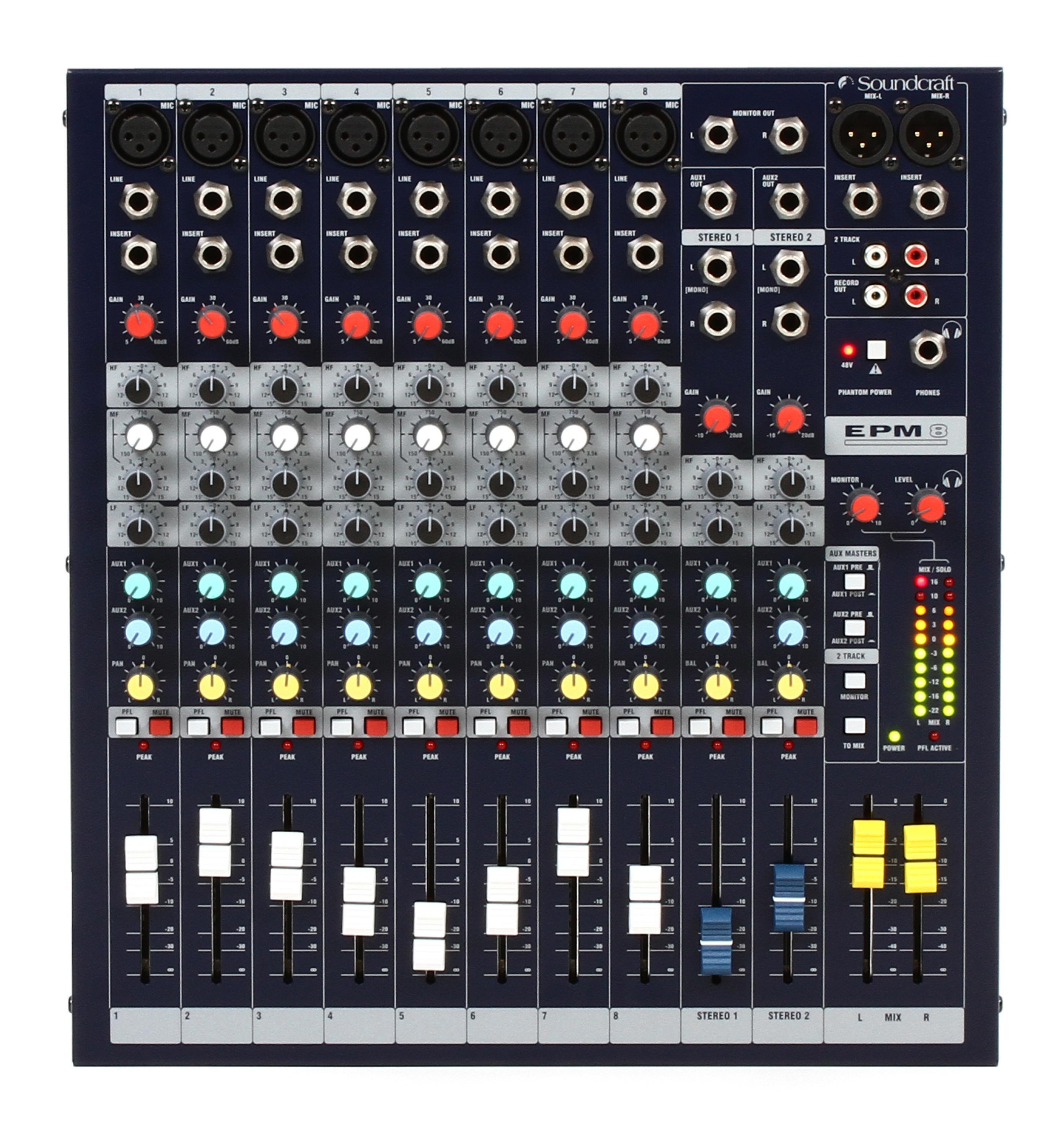 Bundled Item: Soundcraft EPM8 10-channel Analog Mixer