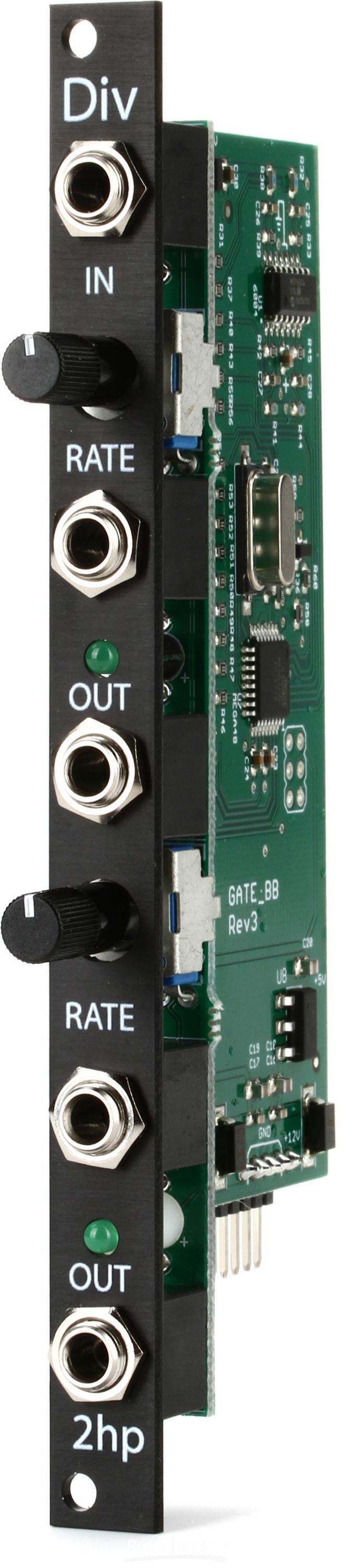 2HP Div Eurorack Clock Divider Module - Black | Sweetwater