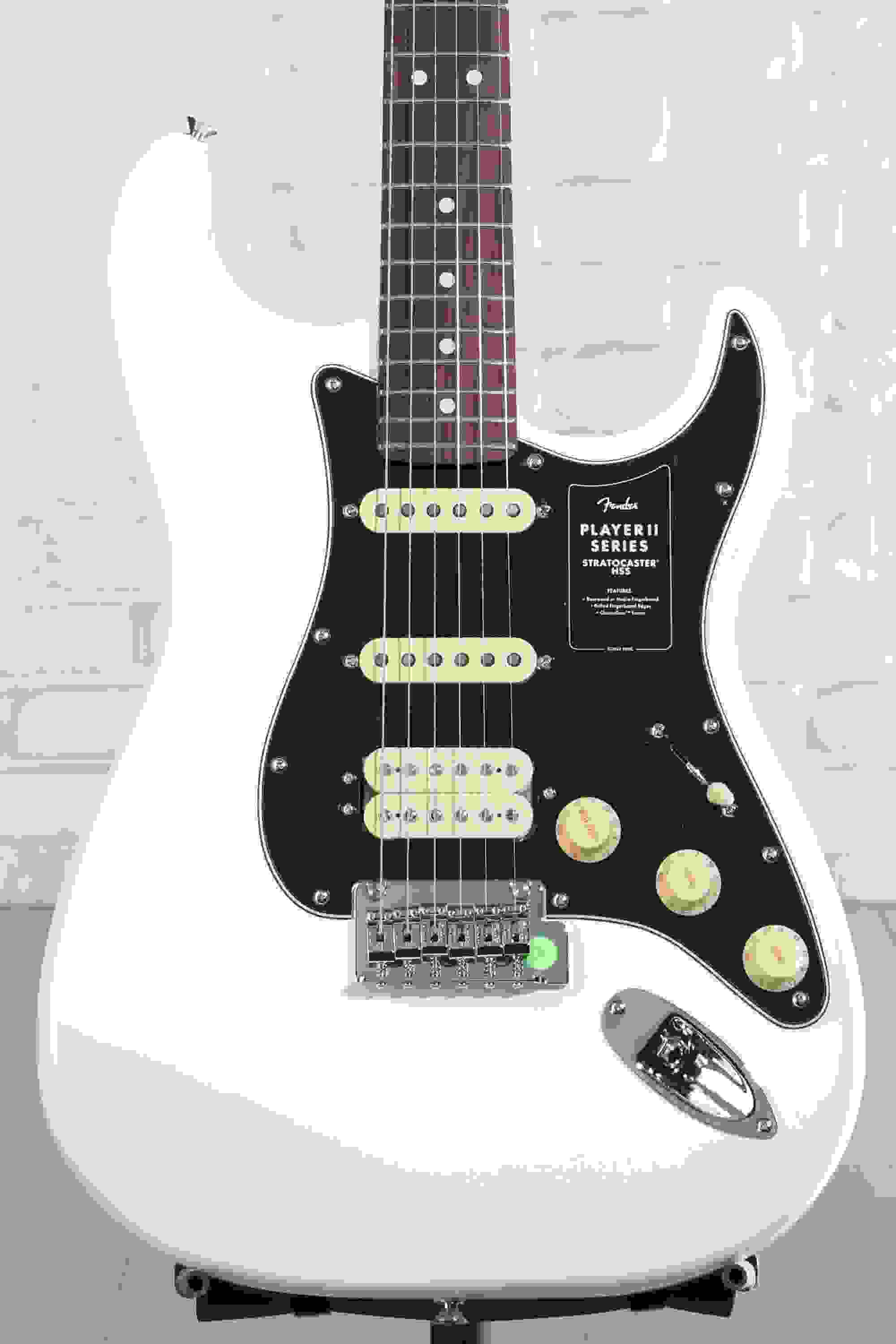 Fender Player II Stratocaster HSS Electric Guitar - Polar White with Rosewood Fingerboard