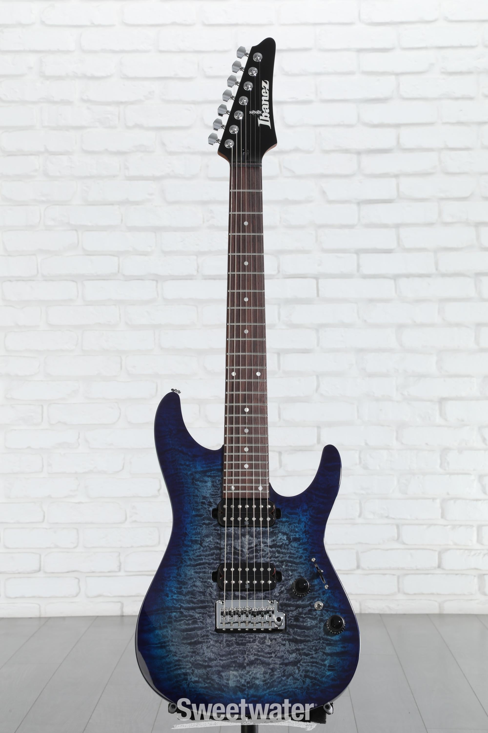 Ibanez Premium AZ427P2QM 7-string Electric Guitar - Twilight Blue