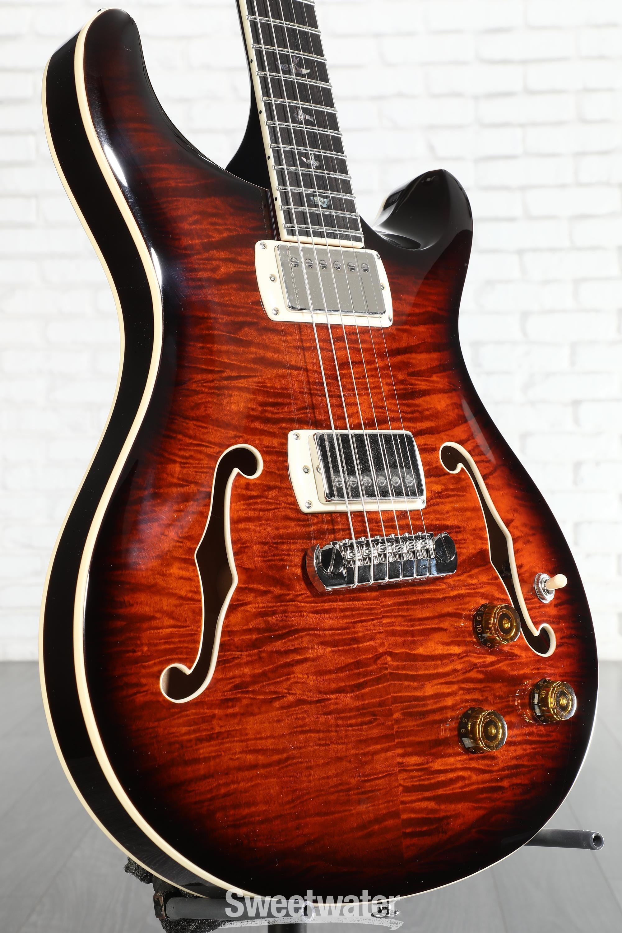 PRS SE Hollowbody II Piezo Electric Guitar - Orange Tiger