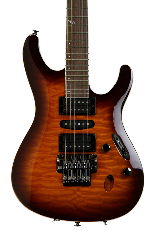 Ibanez Prestige S5470 - Regal Brown Burst Quilt | Sweetwater
