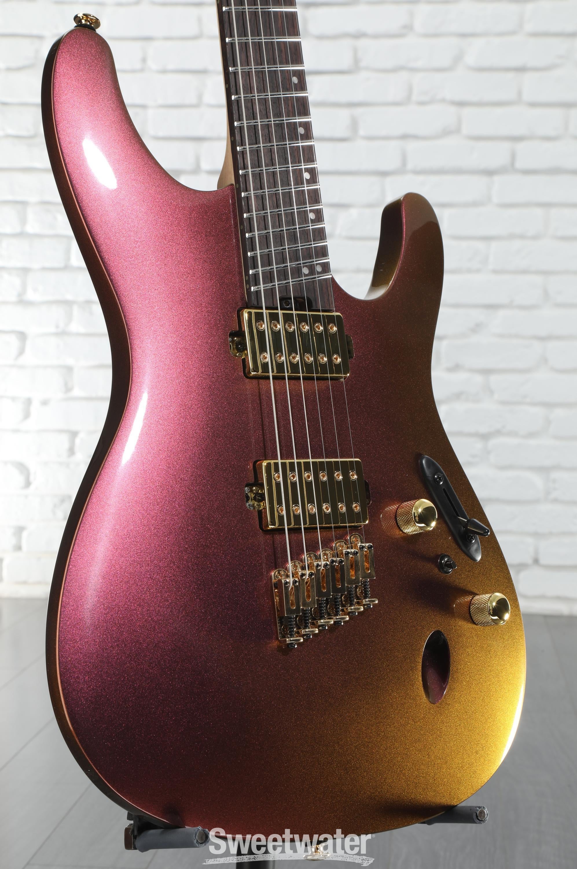 【激安通販 オンラインショップ】日用品 Ibanez Gold Rose - Guitar Electric SML721 Lab Design Axe ギター