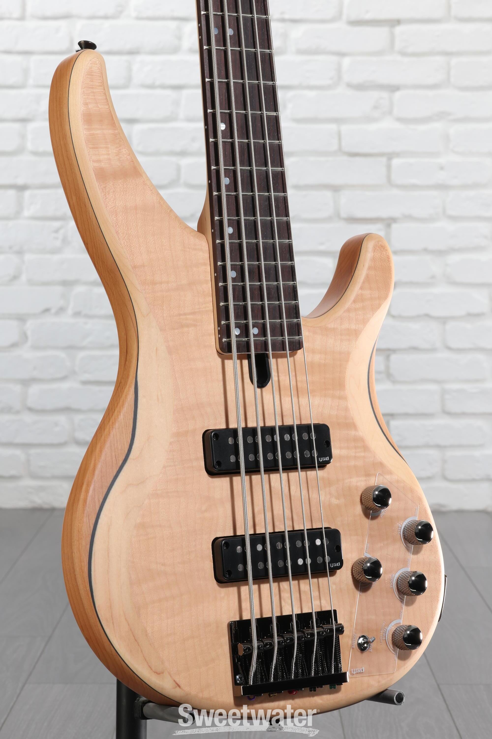Yamaha TRBX605FM 5-string Bass Guitar - Natural Satin | Sweetwater