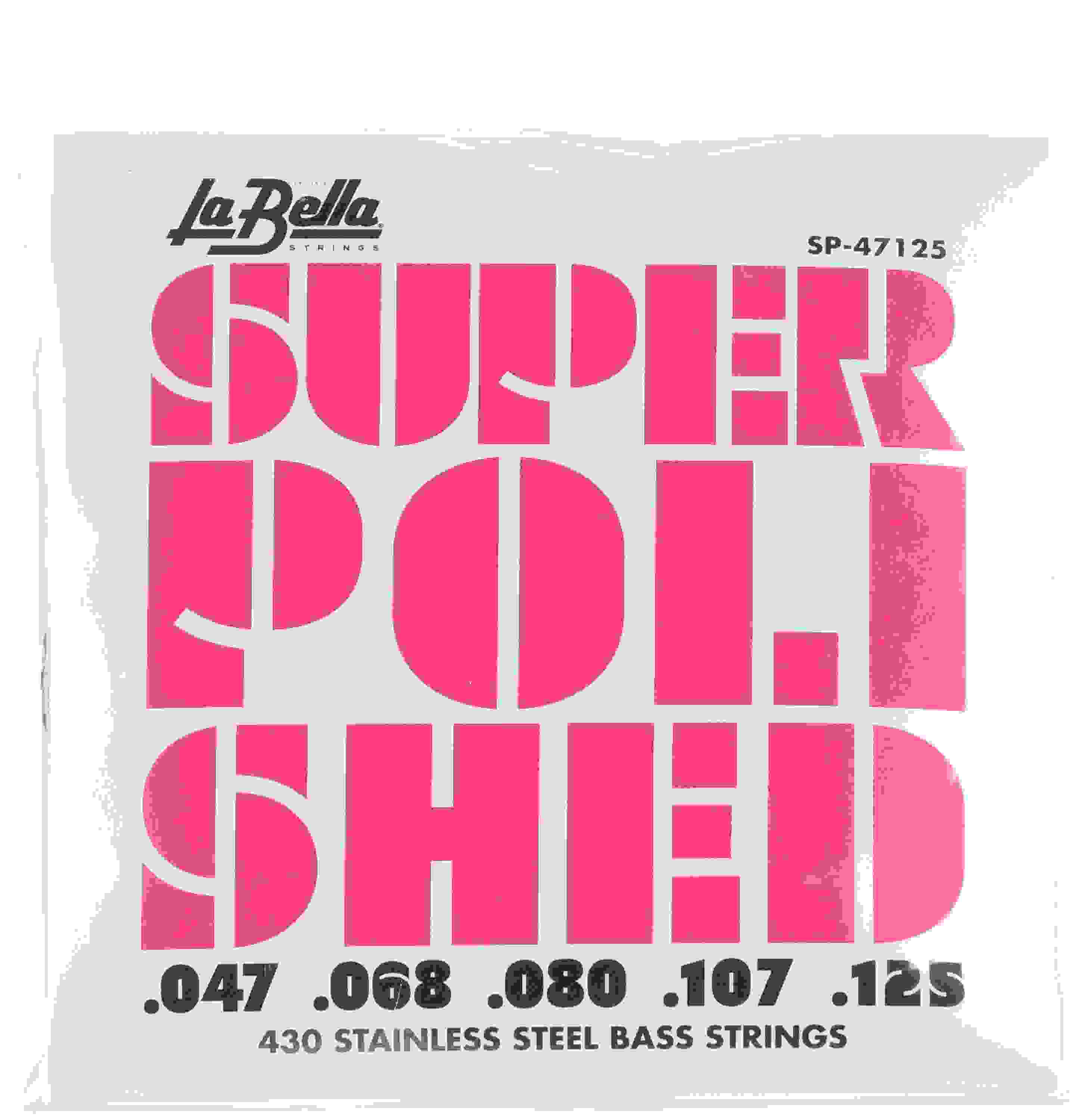 La Bella Super Polished 5-string Bass Guitar Strings - .047-.125