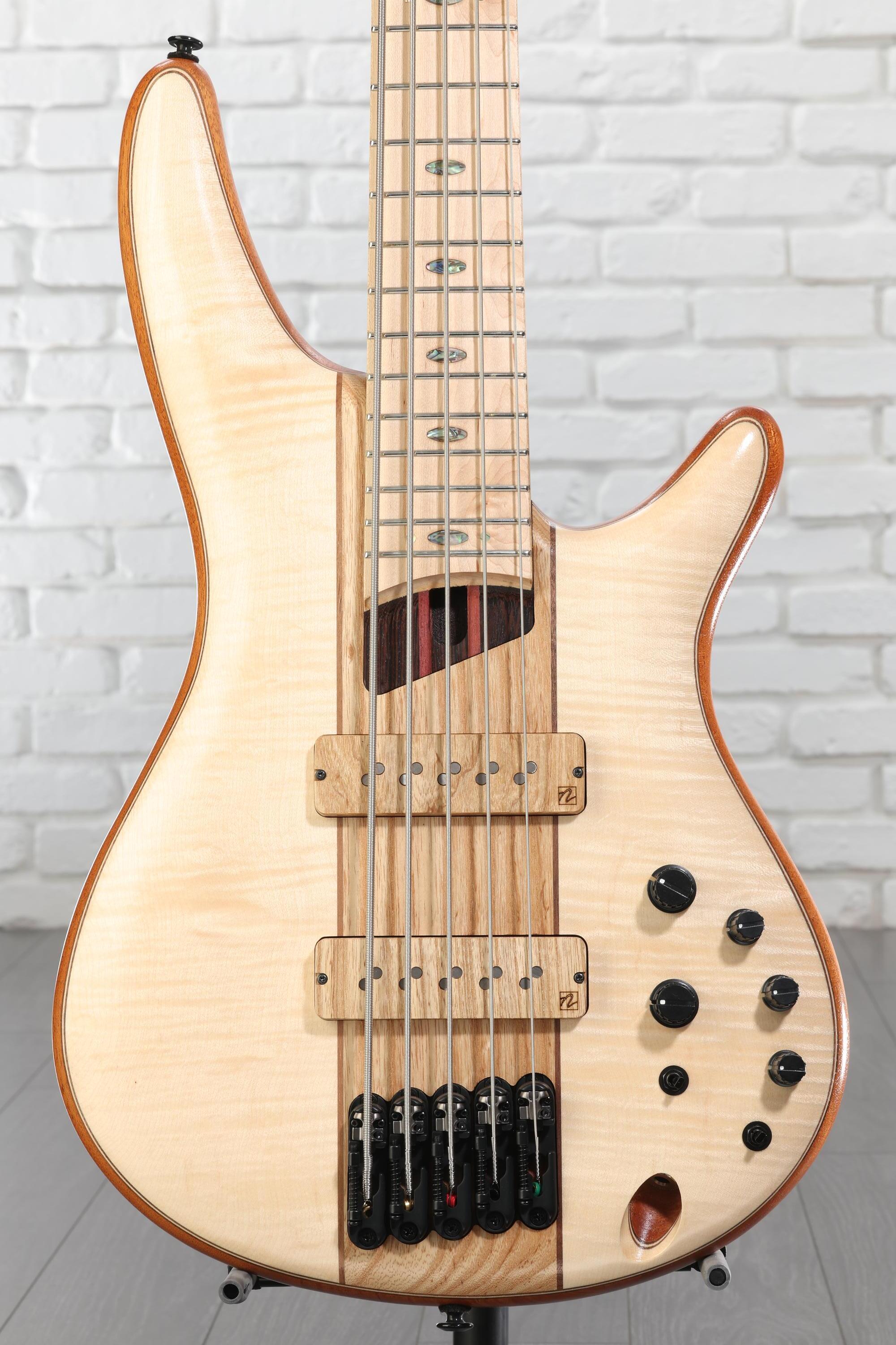 Ibanez Premium SR5FMDX2 5-string Bass Guitar - Natural Low Gloss