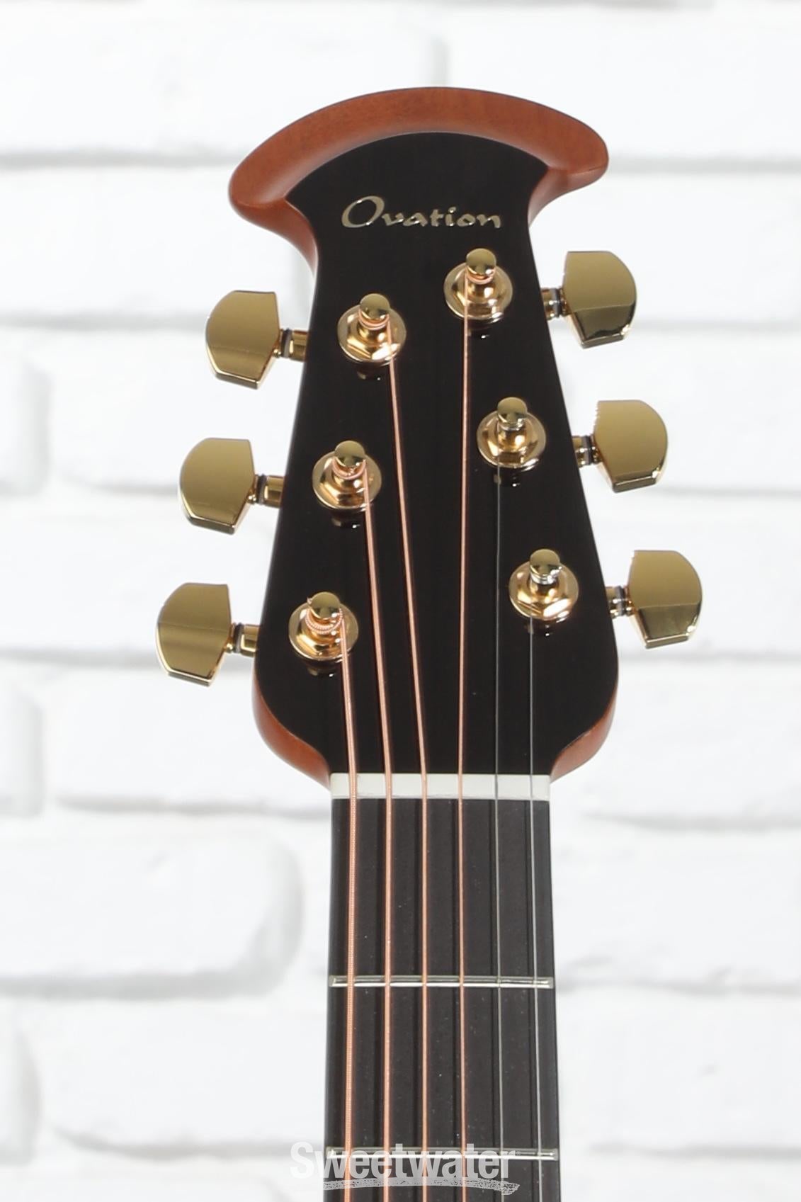 Ovation Celebrity Elite Plus CE44P-SM Mid-Depth Acoustic-Electric Guitar - Natural Spalted Maple