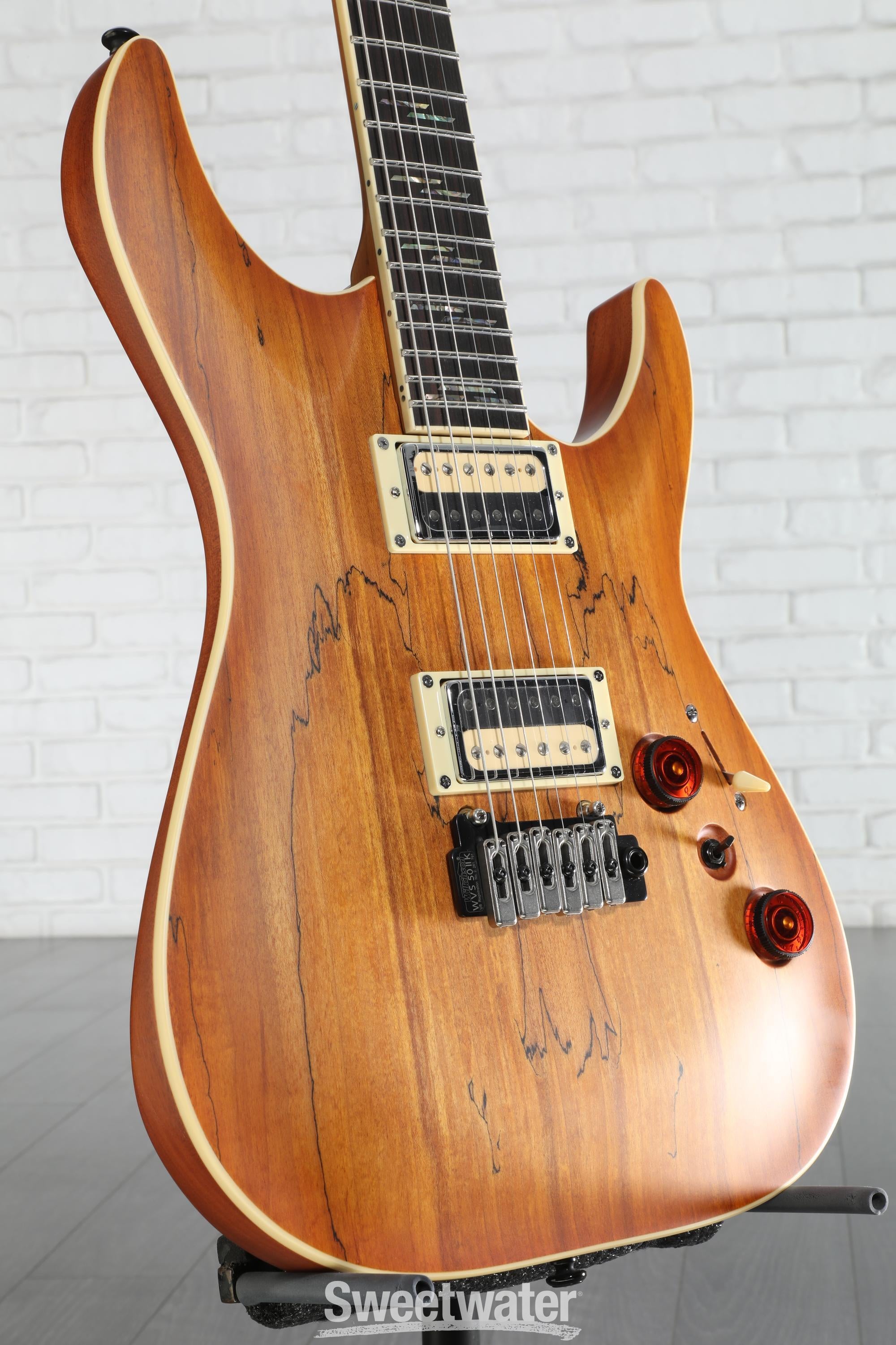 Schecter C-1 Exotic Spalted Maple Electric Guitar - Satin Natural