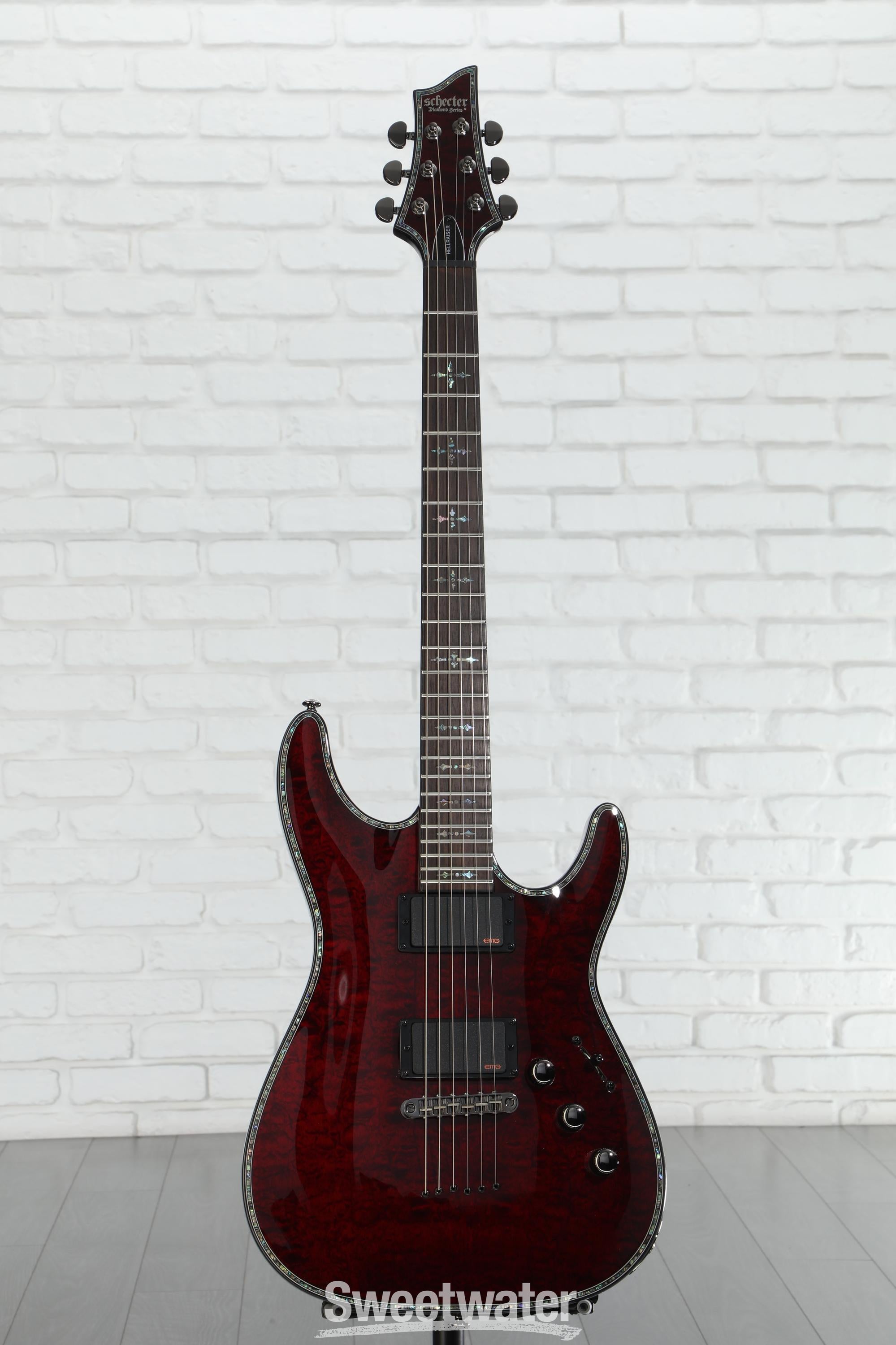 【10299】Schecter Hellraiser AD C-1 Schecter Hellraiser C-1 FR-S Electric Guitar, Black Cherry – Same