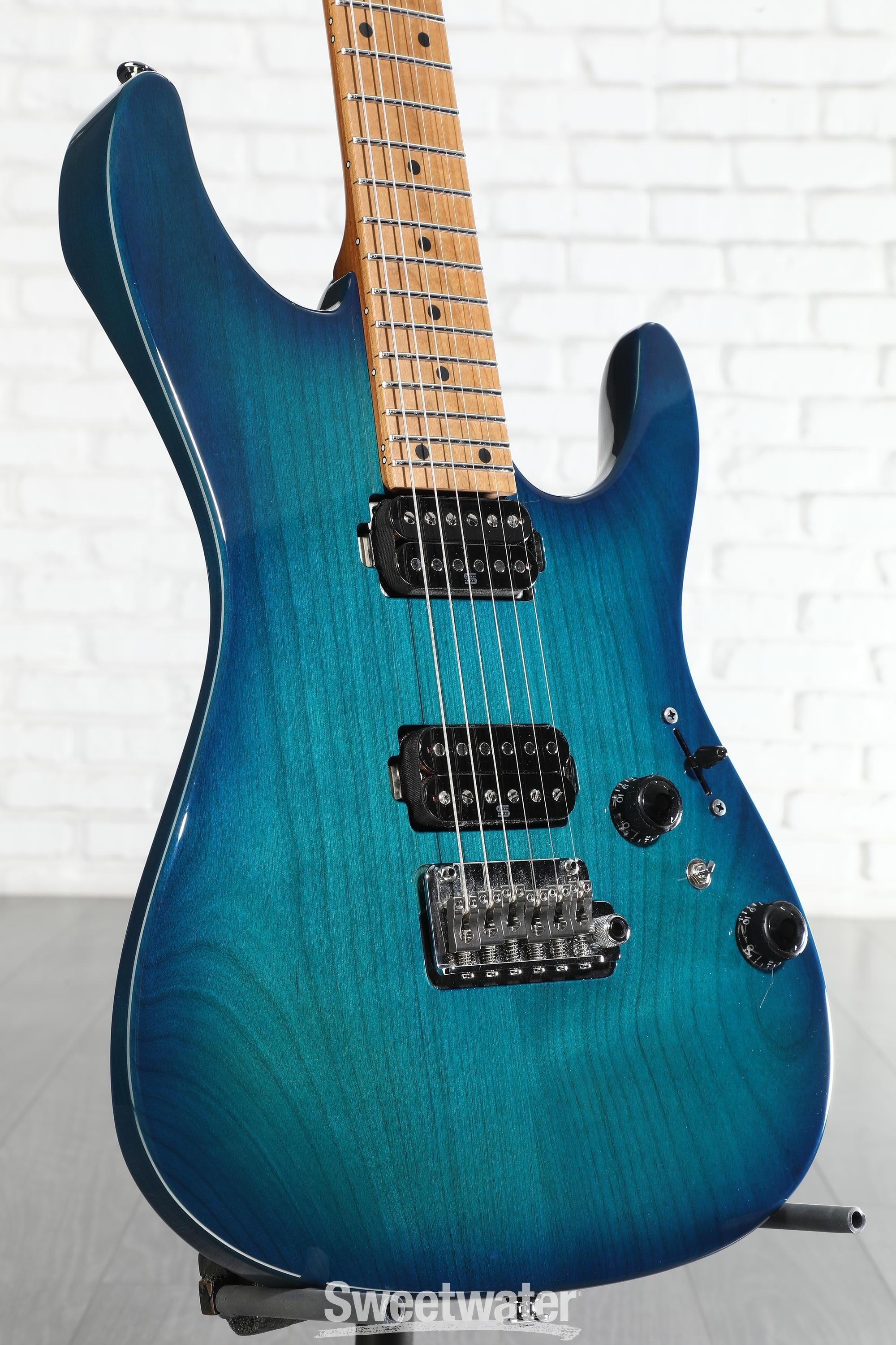 Photo of Ibanez Prestige AZ2402 Electric Guitar - Sapphire Blue, Sweetwater Exclusive