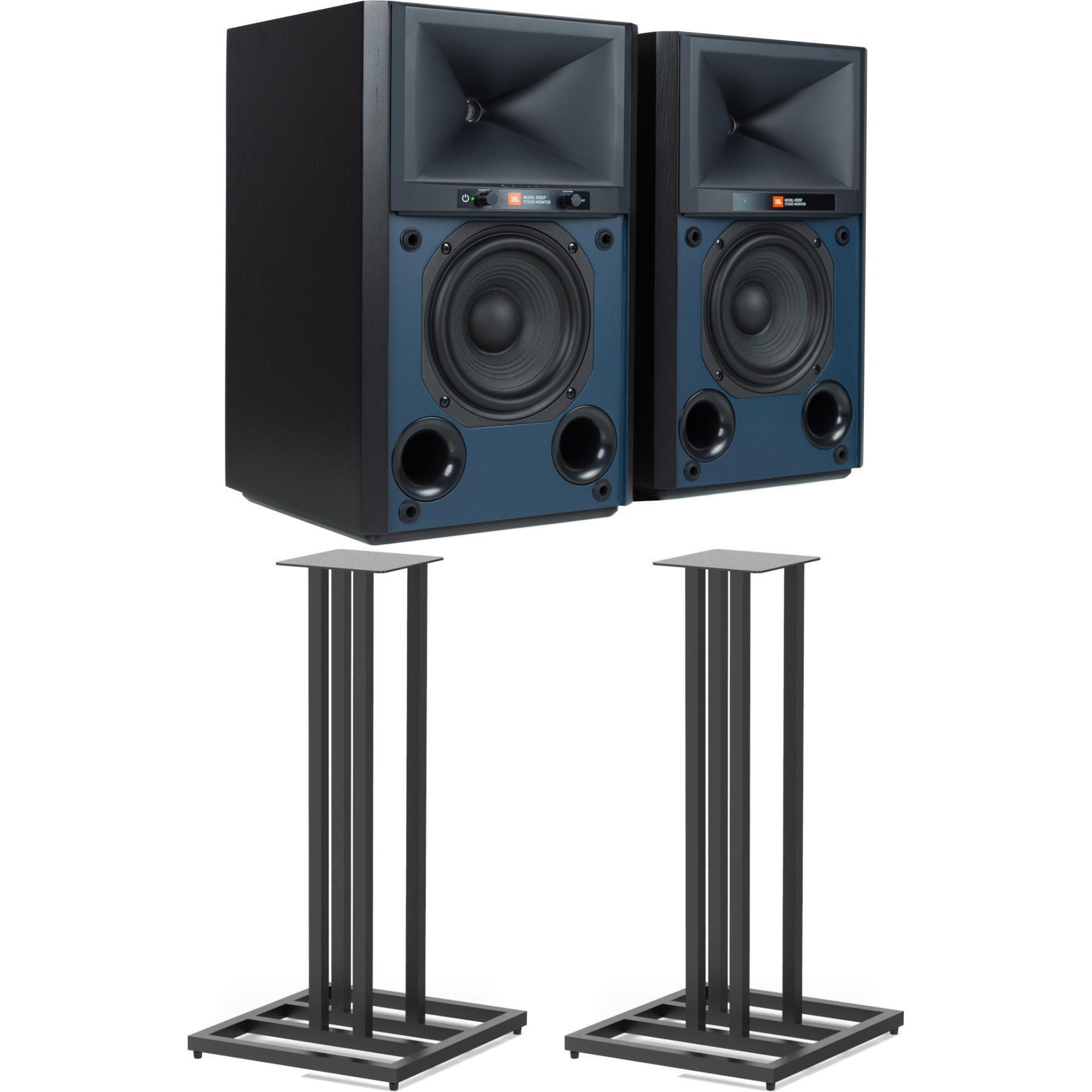 JBL Lifestyle 4305P 5.25-inch Powered Studio Monitor Pair - Black with  Stands