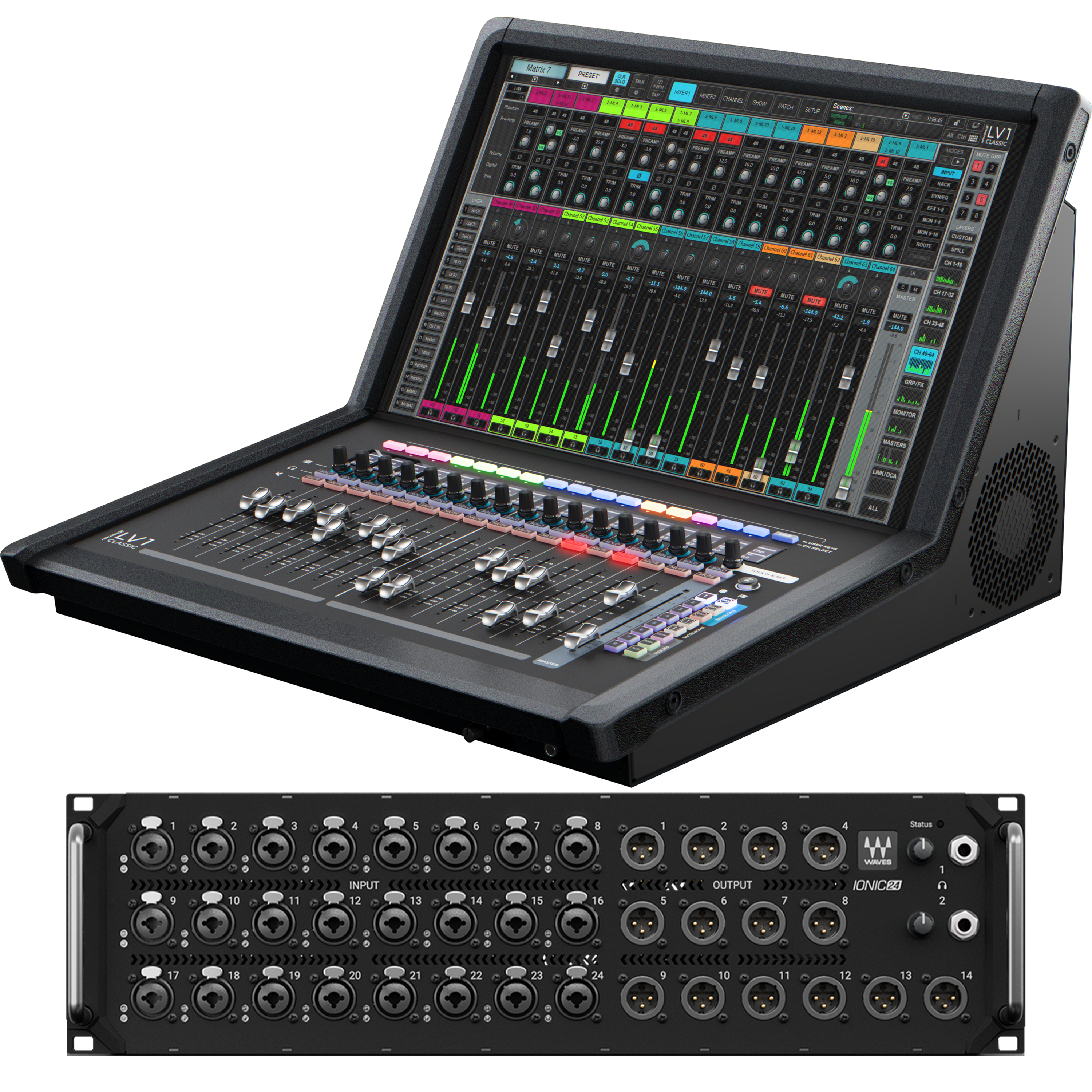 Waves eMotion LV1 Classic 64-channel Digital Mixer with Ionic 24