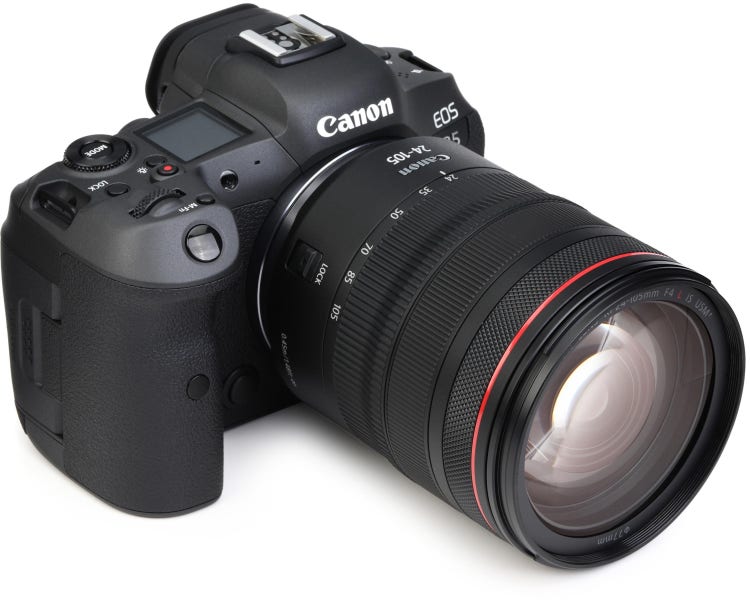 Canon EOS R5 RF24-105mm F4 L IS USM Kit with CFexpress Card and