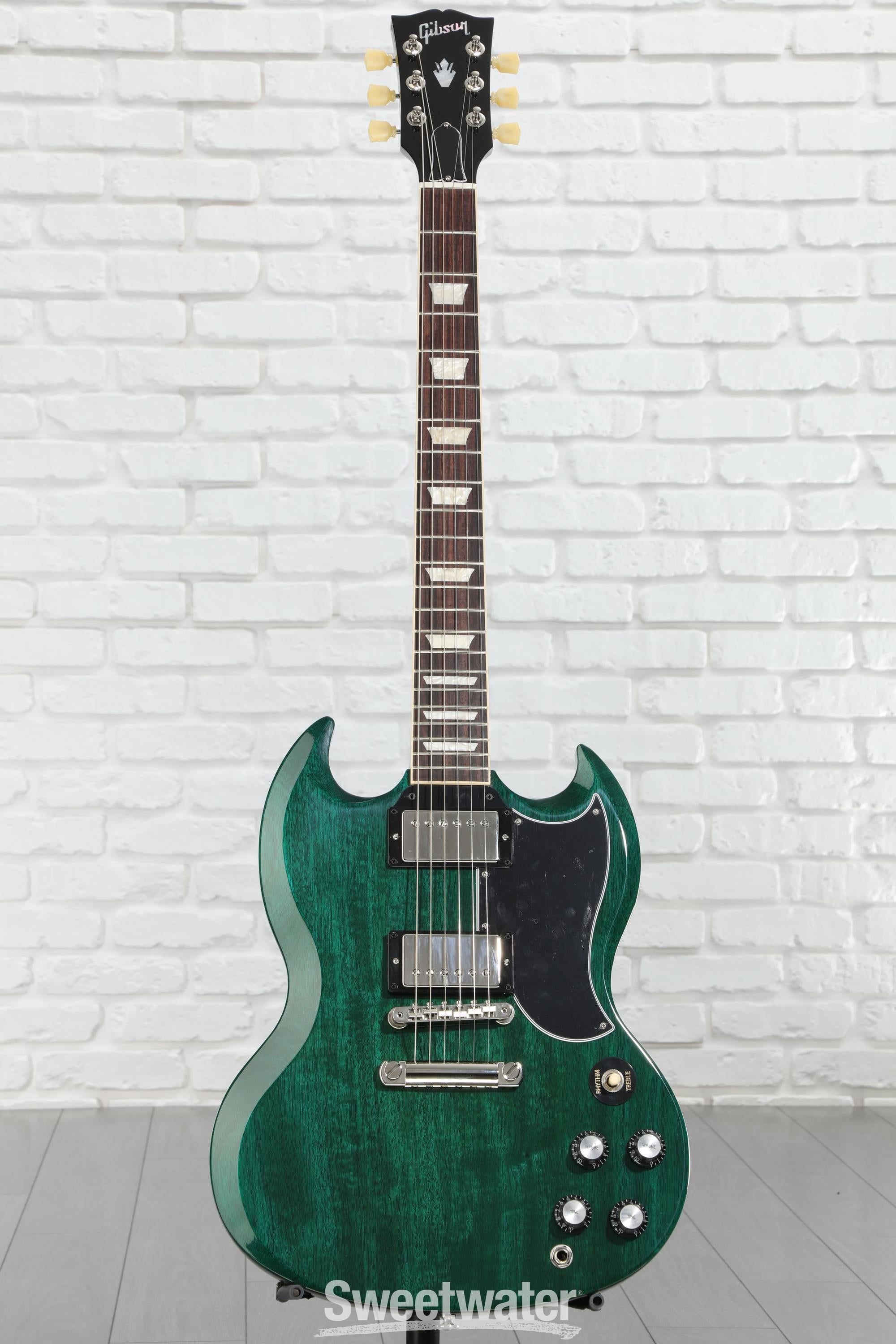 ギター Gibson SG Standard '61 Translucent Teal Gibson SG Standard '61 Electric Guitar - Translucent Teal