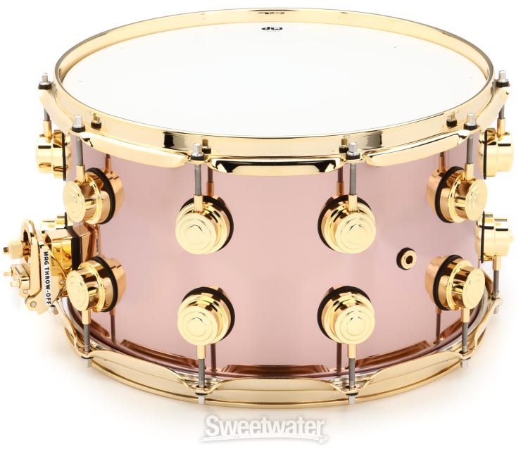 DW DW Collector's Series Snare Drum - 8 inches x 14 inches, Rose Copper