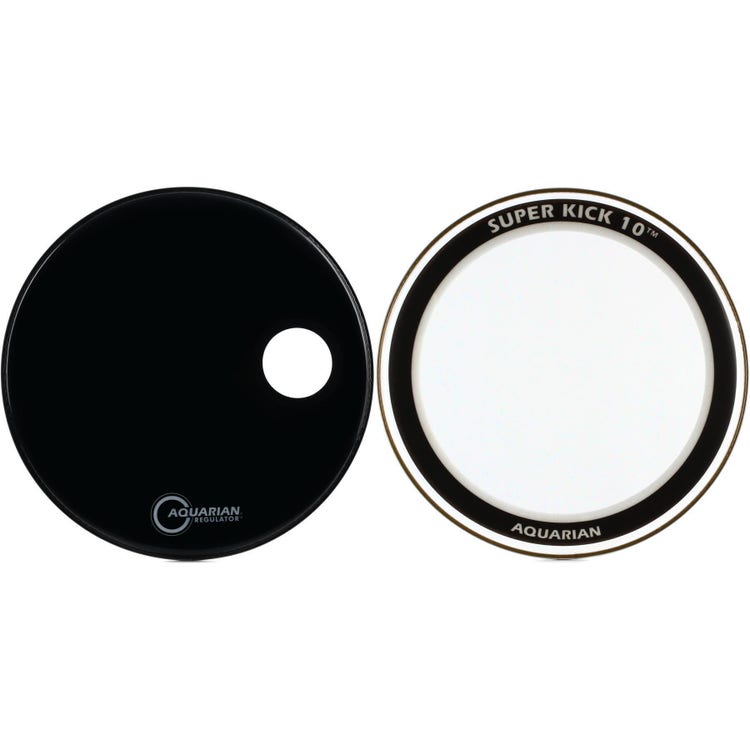 Aquarian 22" Super Kick 10 Clear Bass Drumhead with Resonant Head