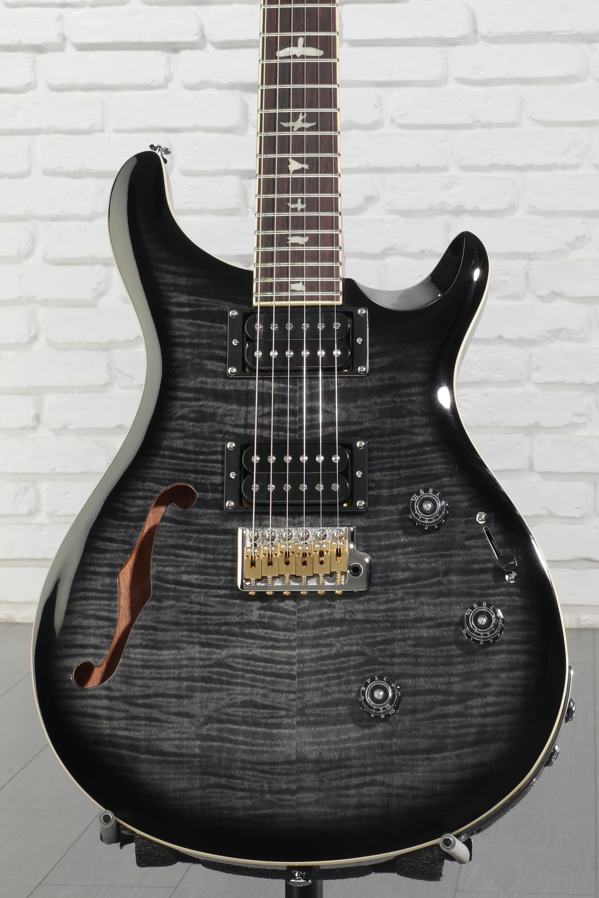 PRS SE Custom 24 Semi-Hollow Piezo Electric Guitar - Charcoal