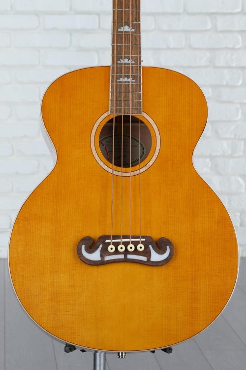 Epiphone El Capitan J-200 Studio Acoustic-electric Bass Guitar - Aged Vintage Natural
