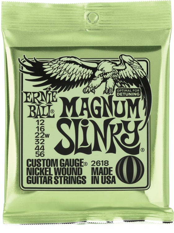 Ernie Ball 2618 Magnum Slinky Nickel-wound Electric Guitar Strings - .012-.056