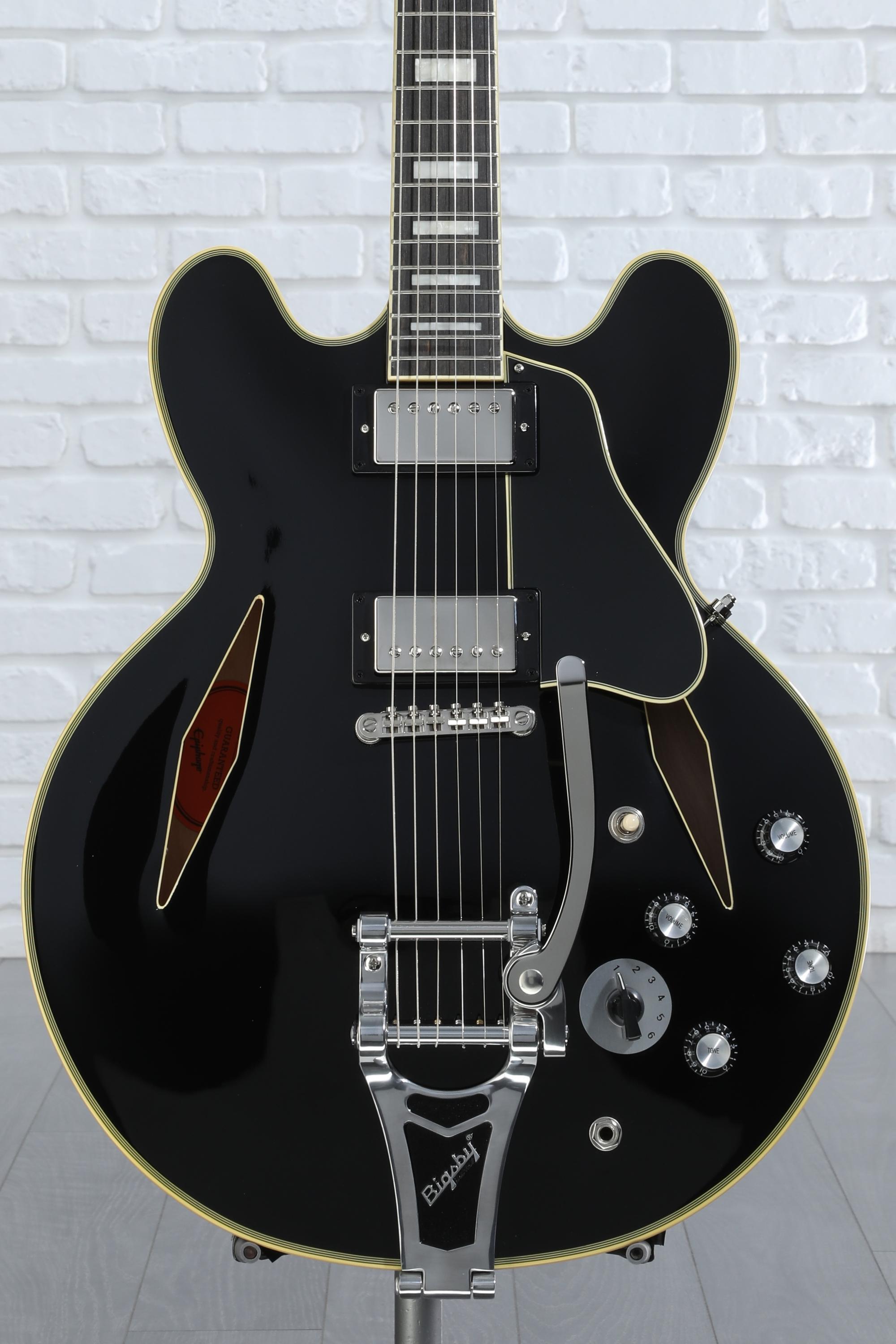 Epiphone Shinichi Ubukata ES-355 Custom Bigsby Semi-hollowbody Electric  Guitar - Ebony