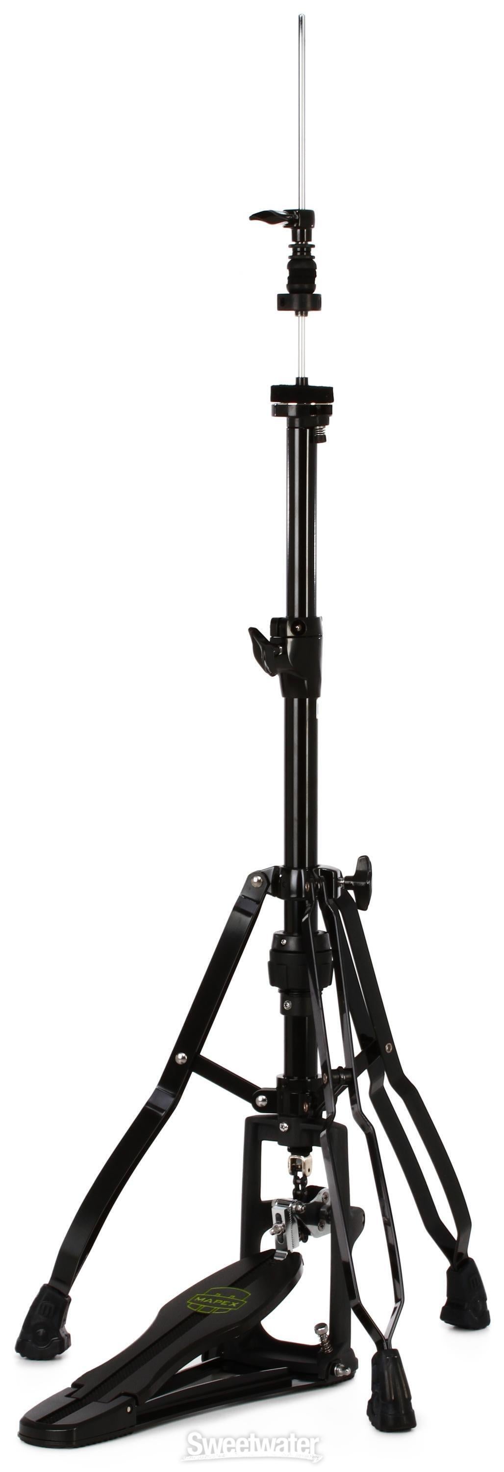 Mapex H800EB Armory Series Double Braced Hi-Hat Stand - Black Plated - 3-leg