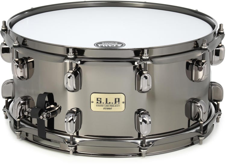 Tama S.L.P. Black Brass Snare Drum - 6.5 x 14 inch - Black Nickel