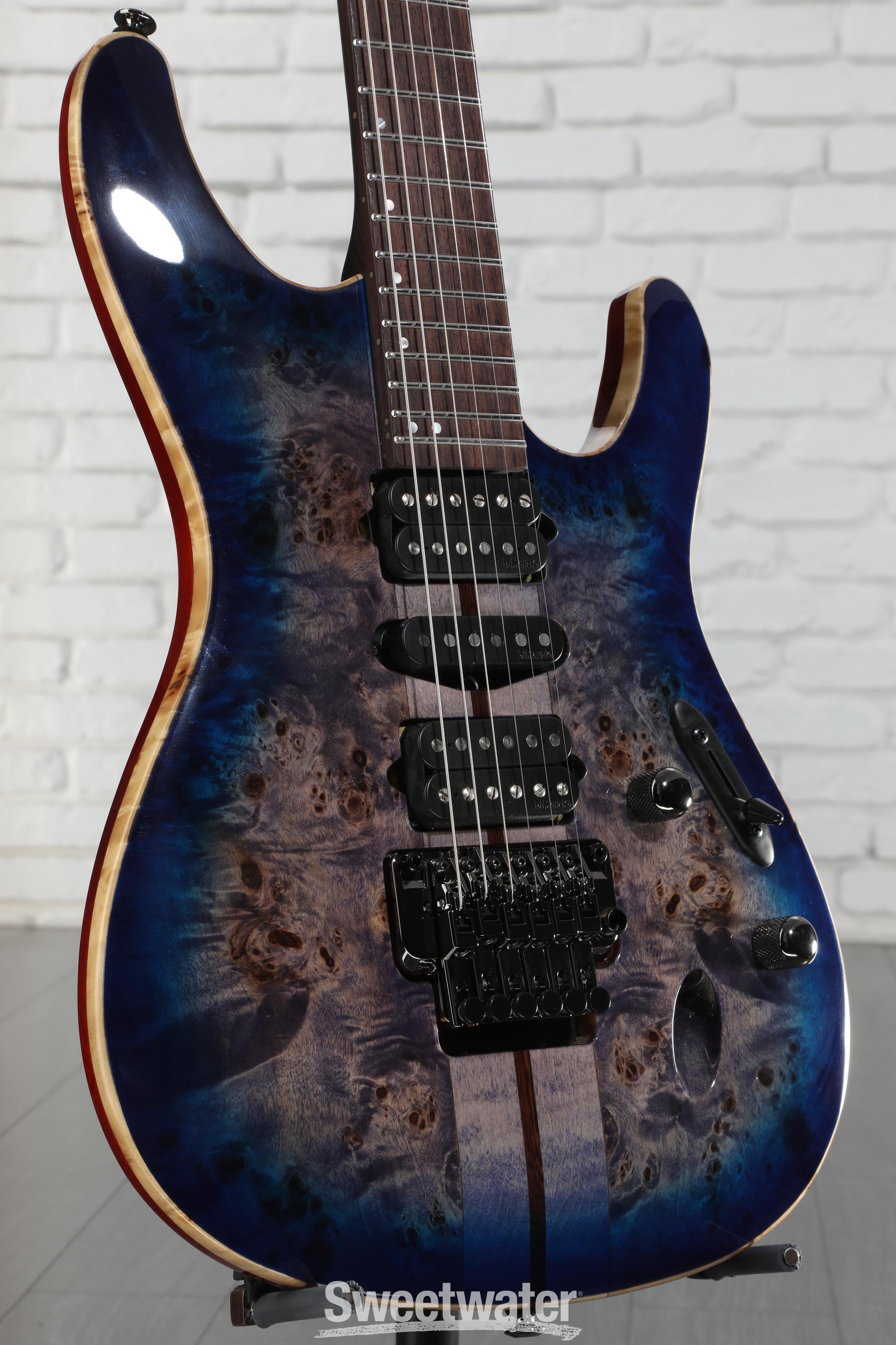 Ibanez Premium S1070PBZ Electric Guitar - Cerulean Blue Burst