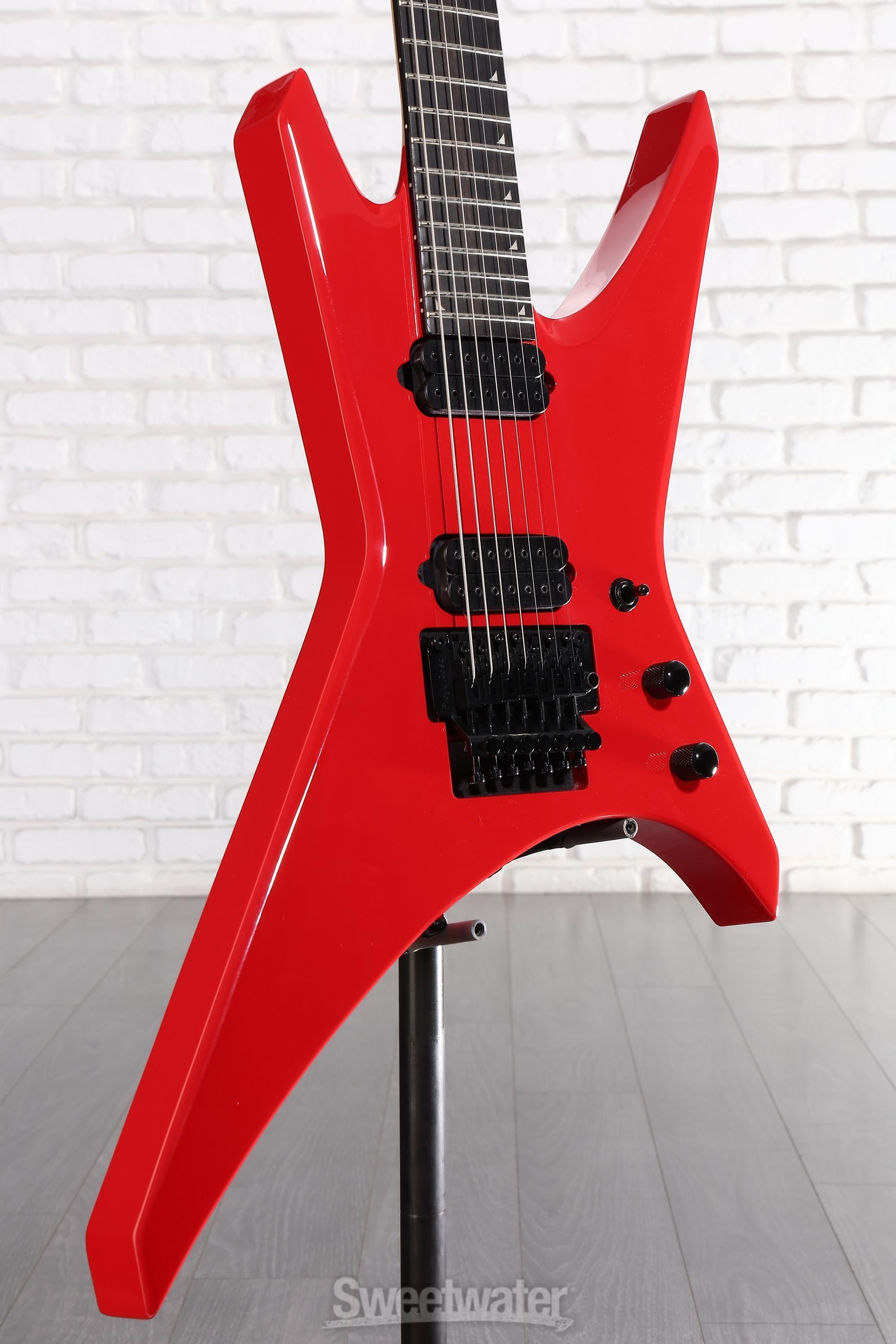 Photo of Jackson Pro Series Signature Dave Davidson Warrior WR7 7-string Baritone Electric Guitar - Ferrari Red