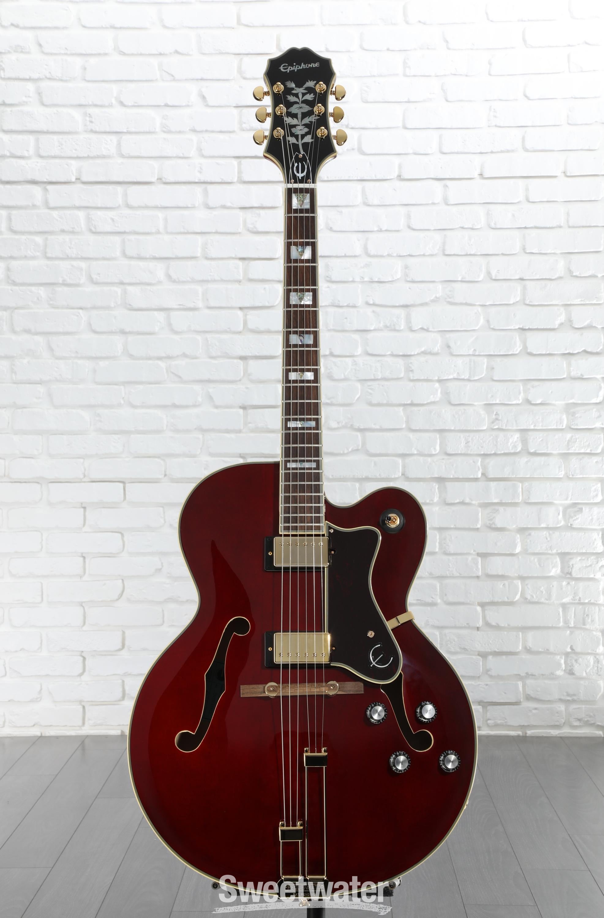 Epiphone Broadway Hollowbody Electric Guitar - Wine Red | Sweetwater