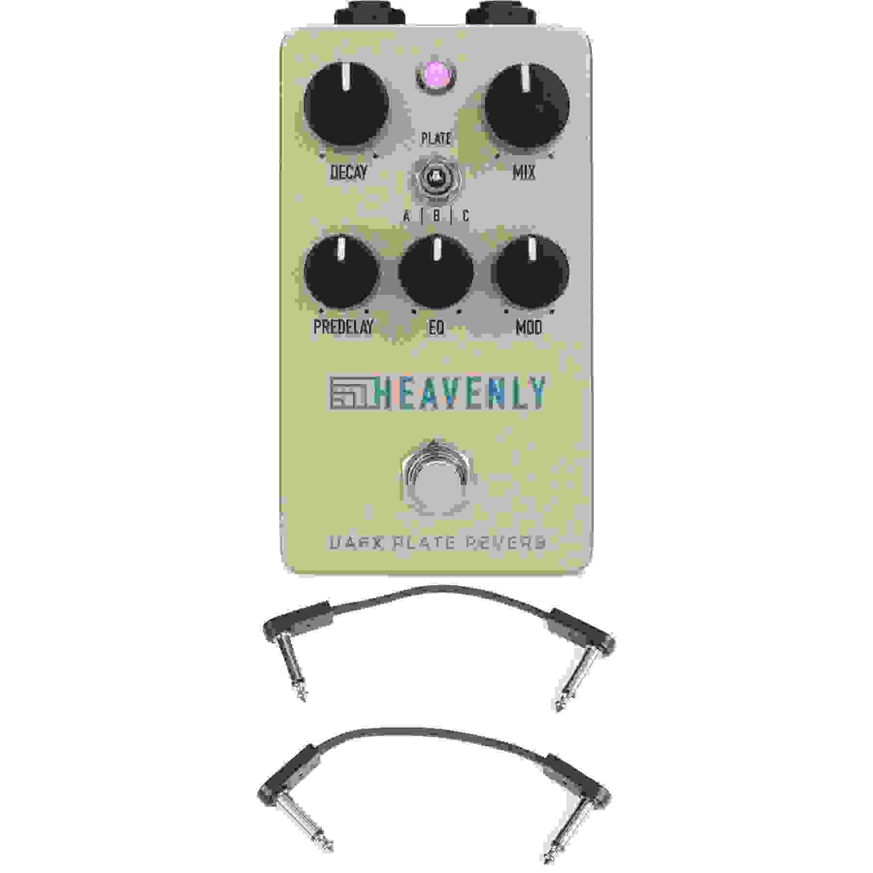 Universal Audio UAFX Heavenly Plate Reverb Guitar Effects Pedal with EBS Patch Cables