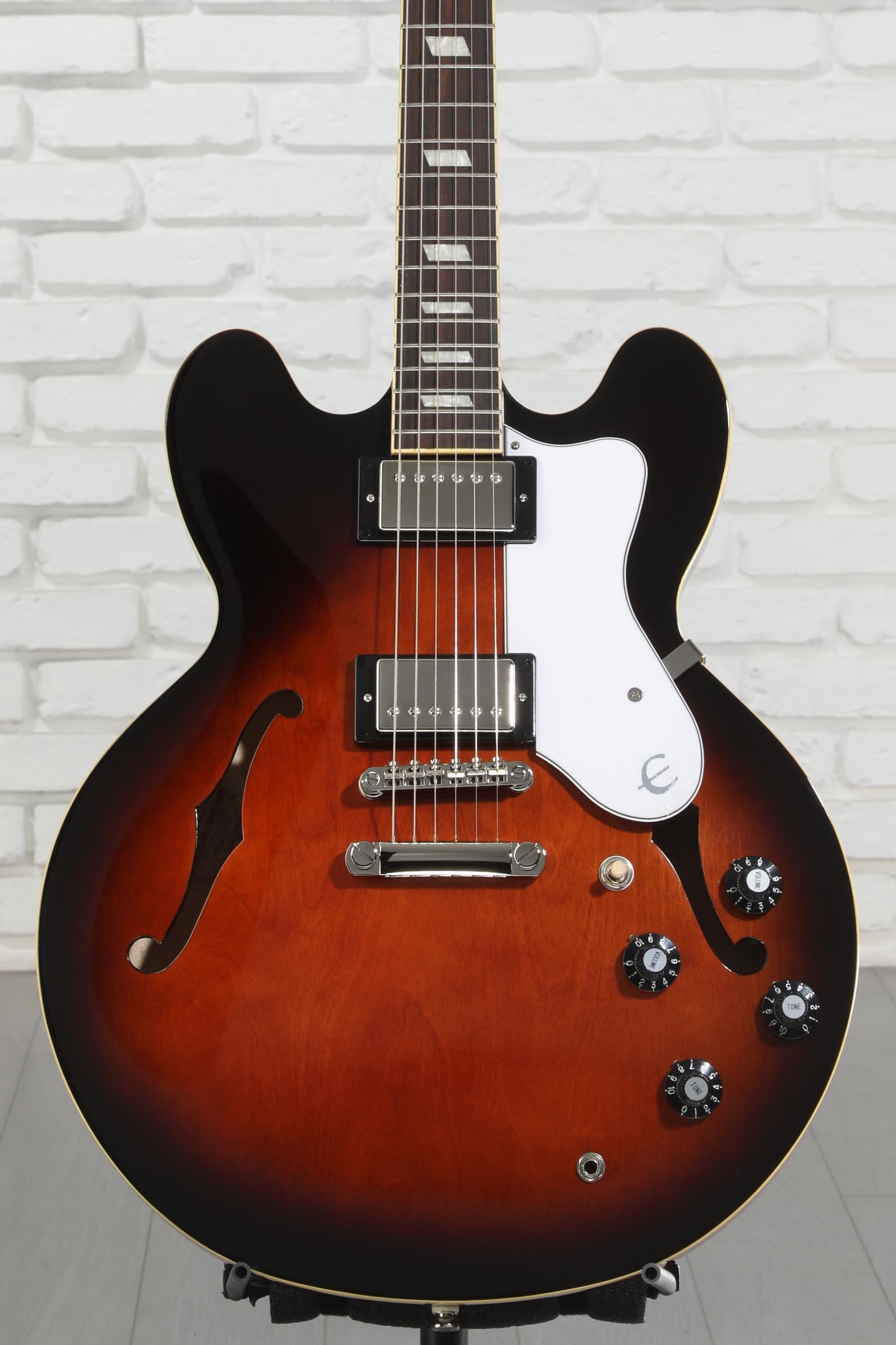 Epiphone Bonehead Riviera Electric Guitar - Dark Tobacco Sunburst