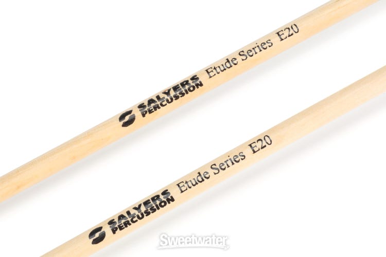 Salyers Percussion E20 Etude Series Yarn Mallets - Round Medium Rubber  Core, Birch