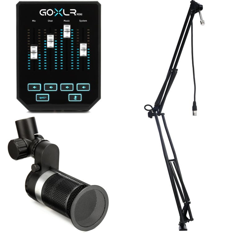 FIFINE XLR/USB Gaming Microphone Kit With Audio Mixer, XLR Cable
