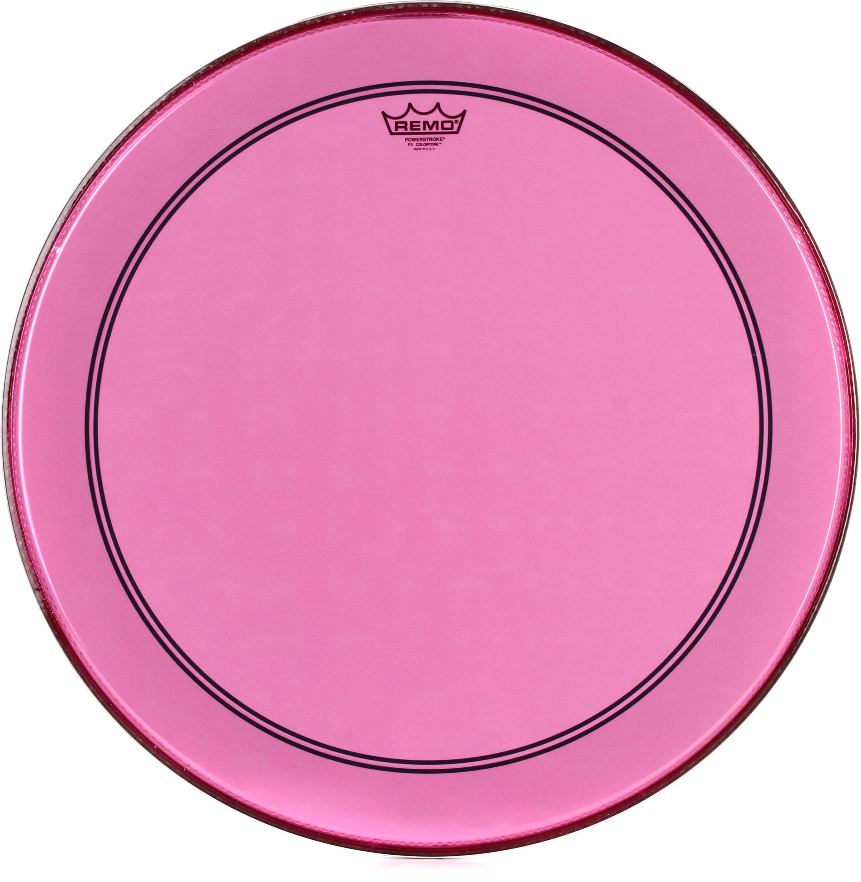 Photo of Remo Powerstroke P3 Colortone Pink Bass Drumhead - 24 inch
