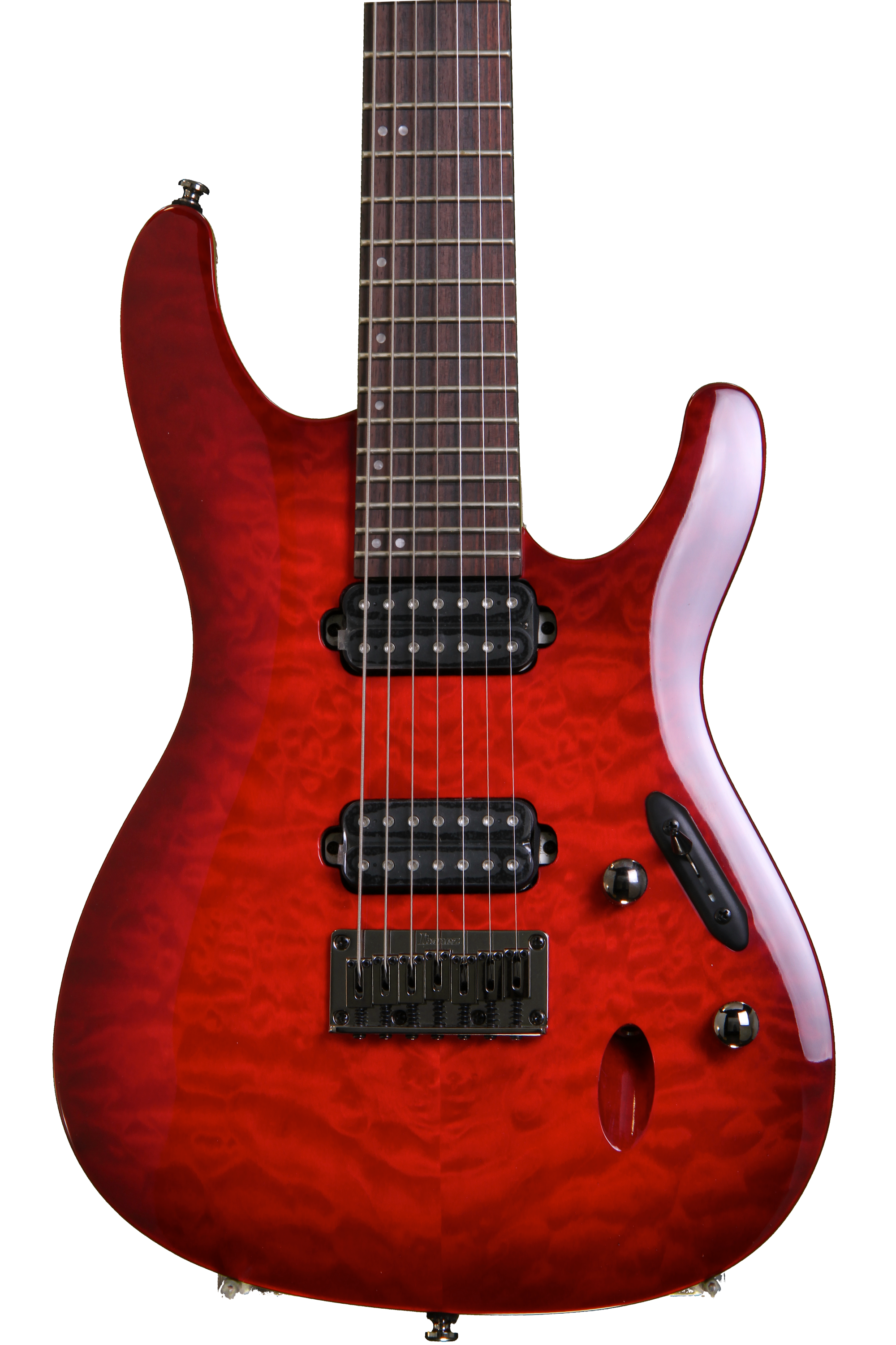 Ibanez S7521QM - Transparent Red Burst | Sweetwater