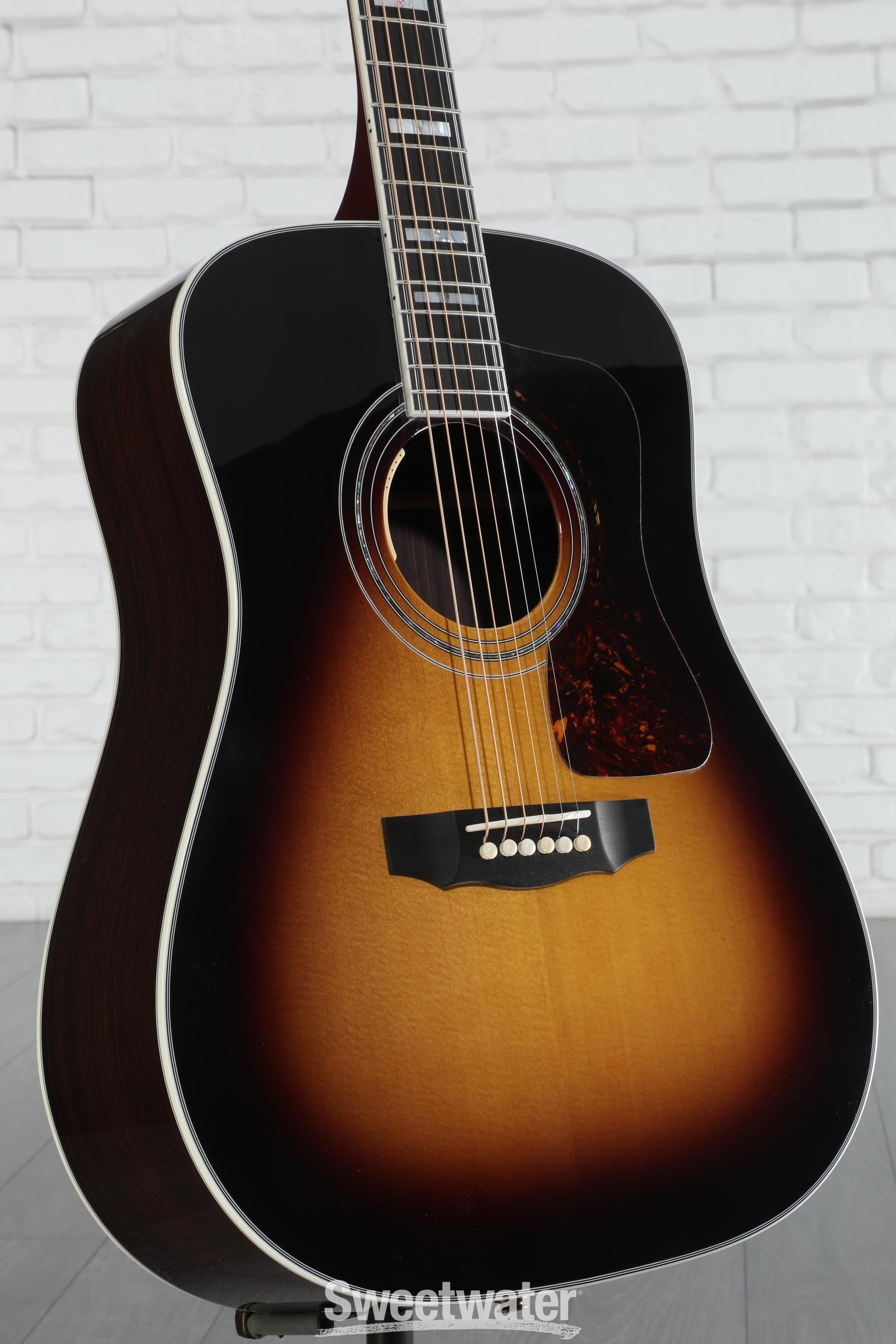 Photo of Guild D-55E Acoustic-electric Guitar - Teardrop Sunburst, Sweetwater Exclusive