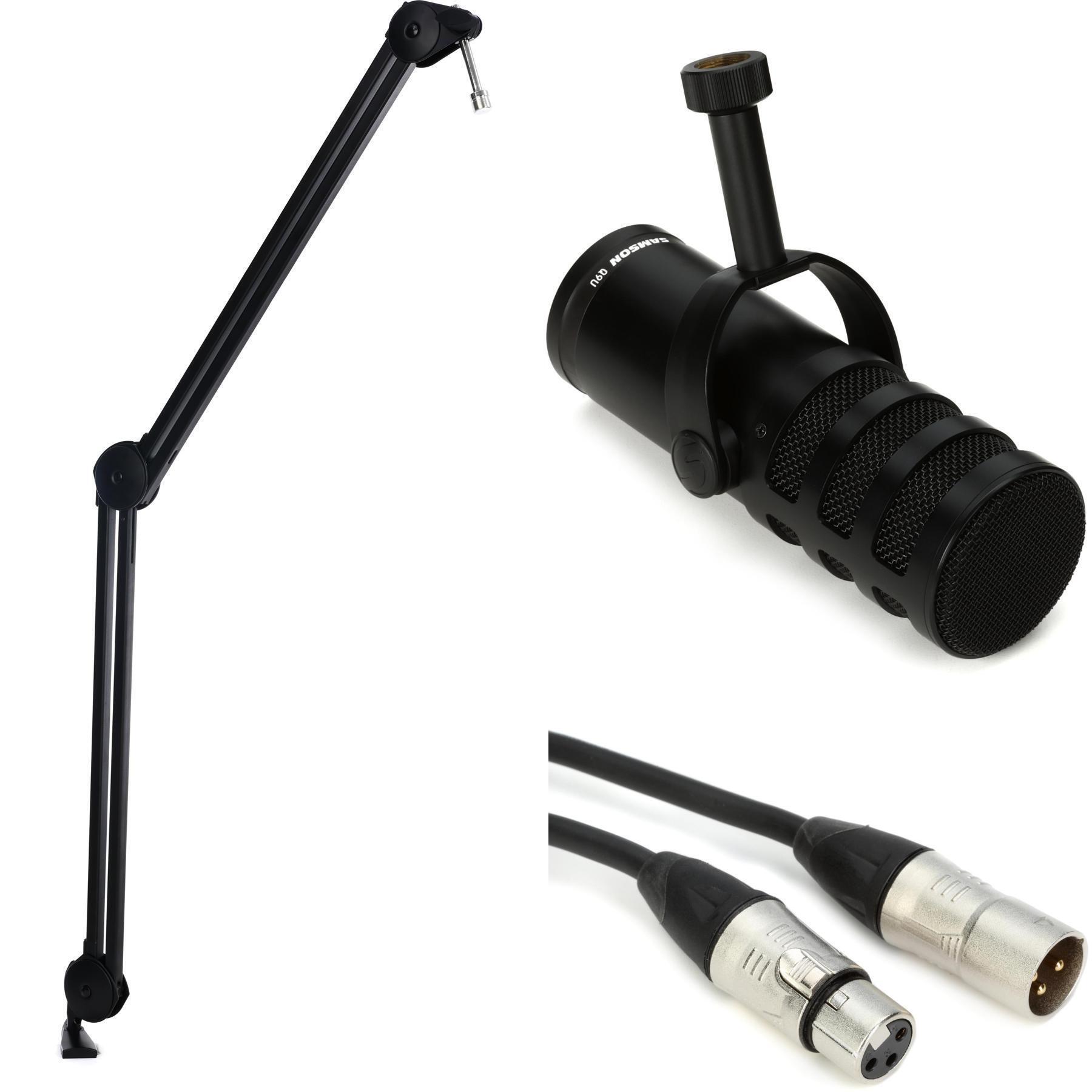 Samson Q9U XLR/USB Dynamic Broadcast Microphone with Boom Arm Sweetwater