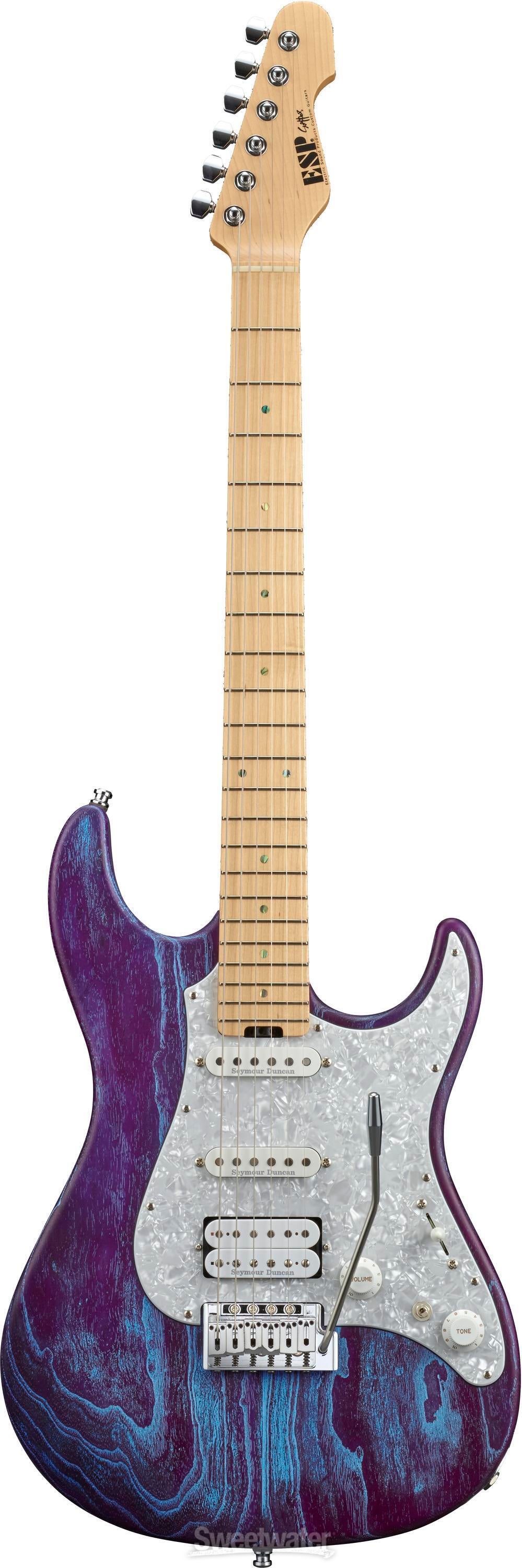 ESP Original Snapper CTM Electric Guitar - Drift Wood Indigo Purple with  Maple Fingerboard