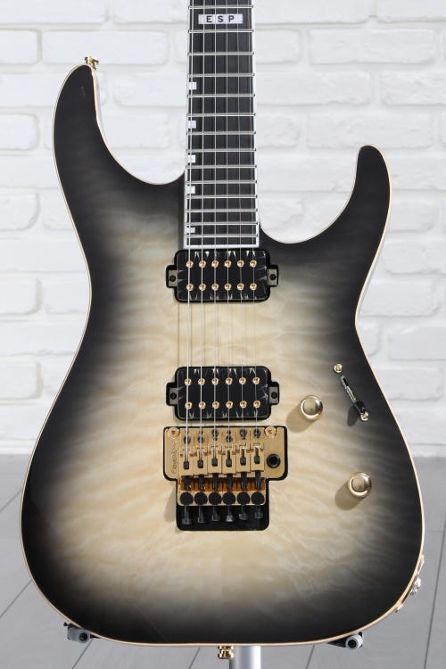 ESP E-II M-II QM Electric Guitar - Black Natural Burst | Sweetwater 