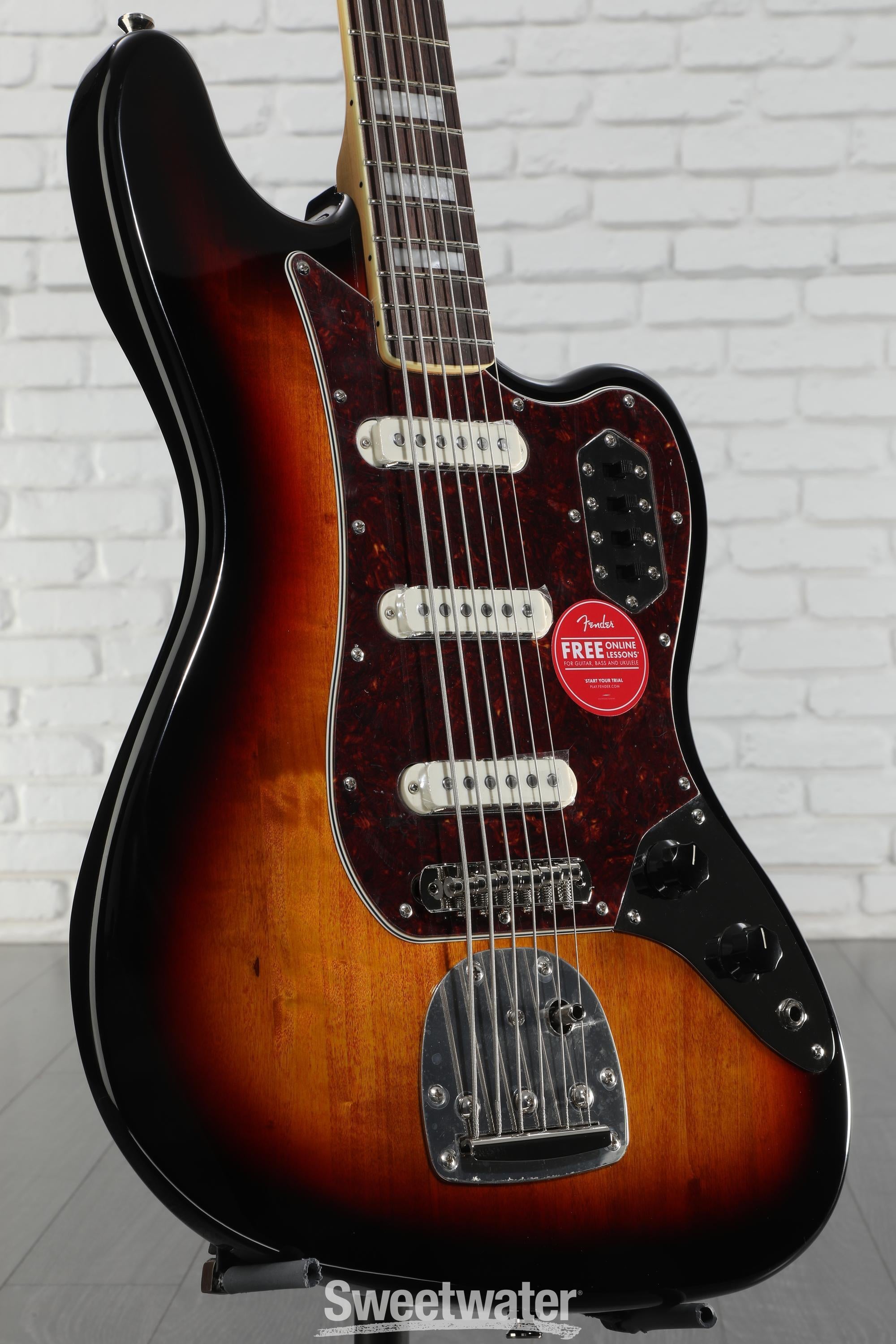 Squier Classic Vibe Bass VI Guitar - 3-tone Sunburst