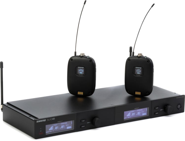 Shure SLXD14D Dual Wireless Bodypack System - G58 Band