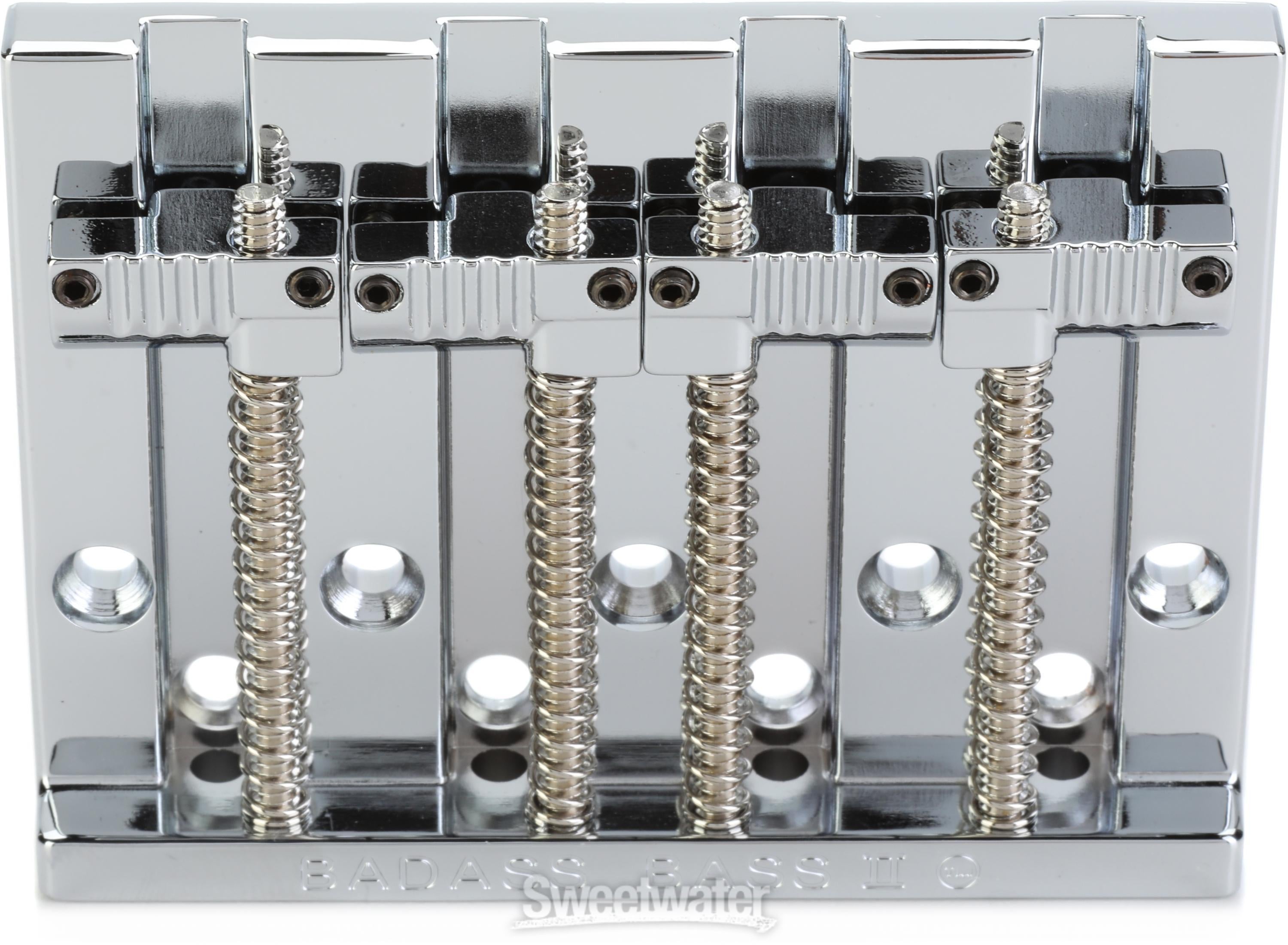 Badass II 4-String High-mass Bass Bridge - Chrome - Sweetwater