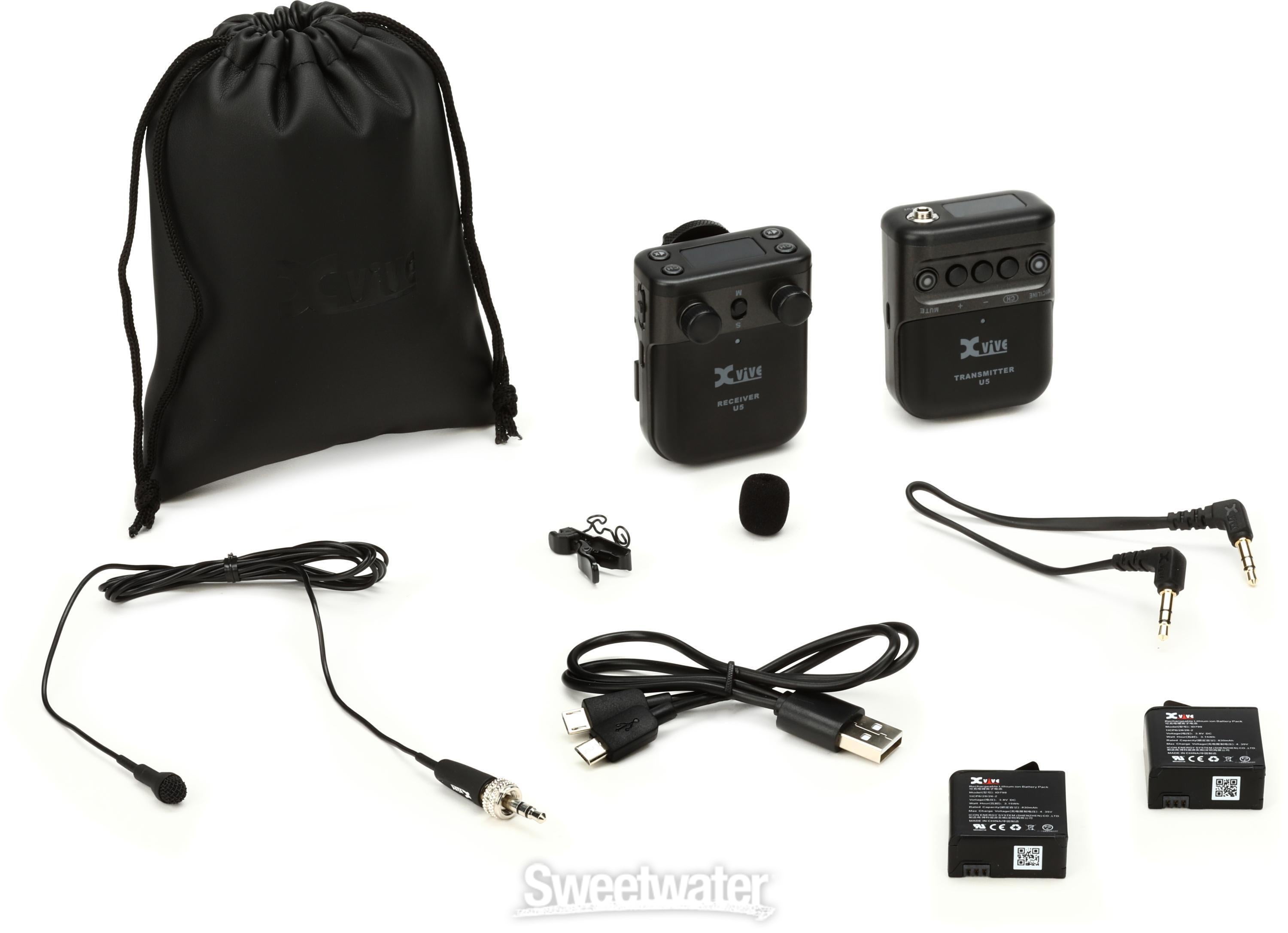 Xvive U5 Camera-mounted Wireless Lavalier Microphone System