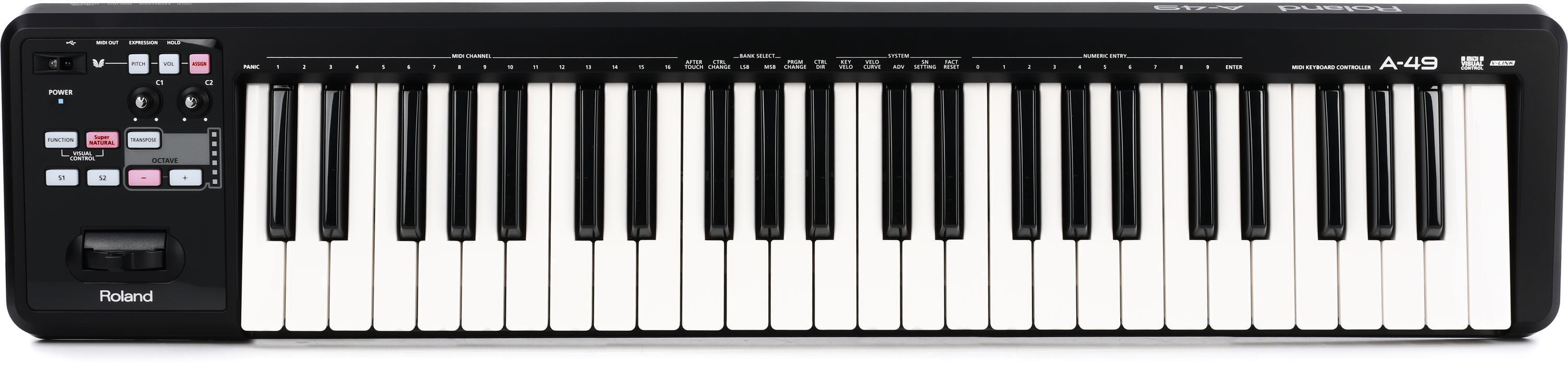 Roland A-49 49-key Keyboard Controller - Black