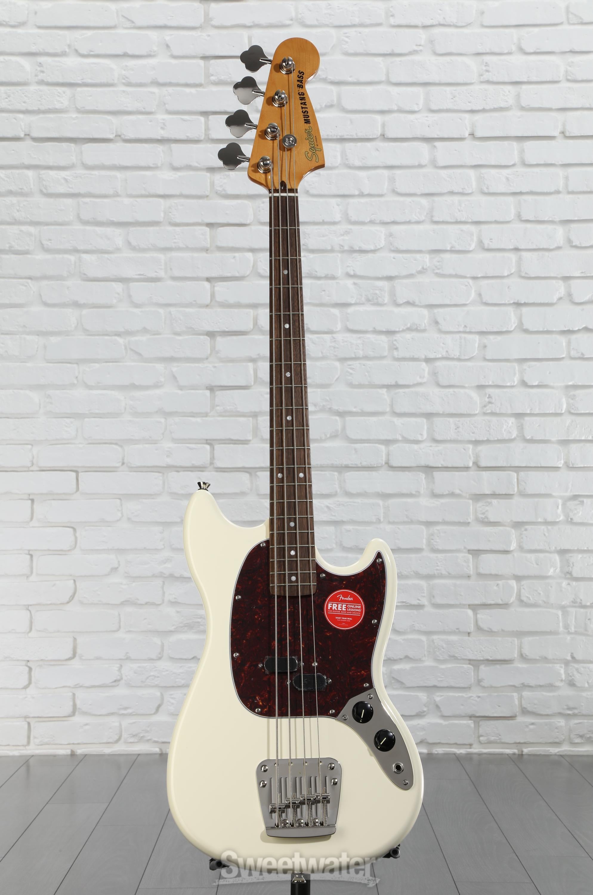 Squier Classic Vide ‘60s Mustang Bass Squier Classic Vibe '60s Mustang Bass - Olympic White