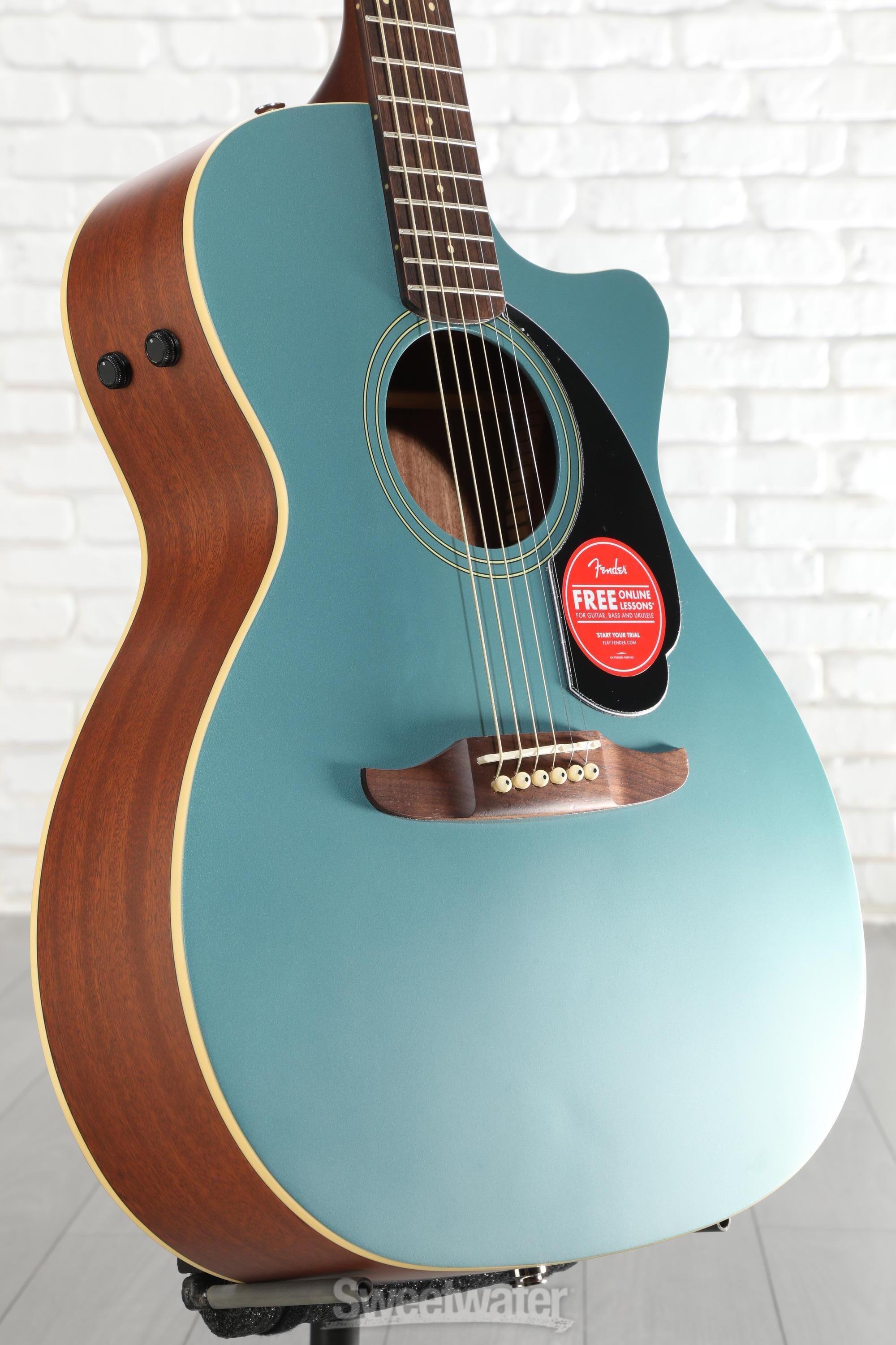 ギター Fender Newporter Player (Tidepool) Fender Newporter Player Acoustic-electric Guitar - Tidepool