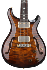 Photo of PRS Hollowbody II Piezo Electric Guitar - Black Gold Wrap Burst 10-Top
